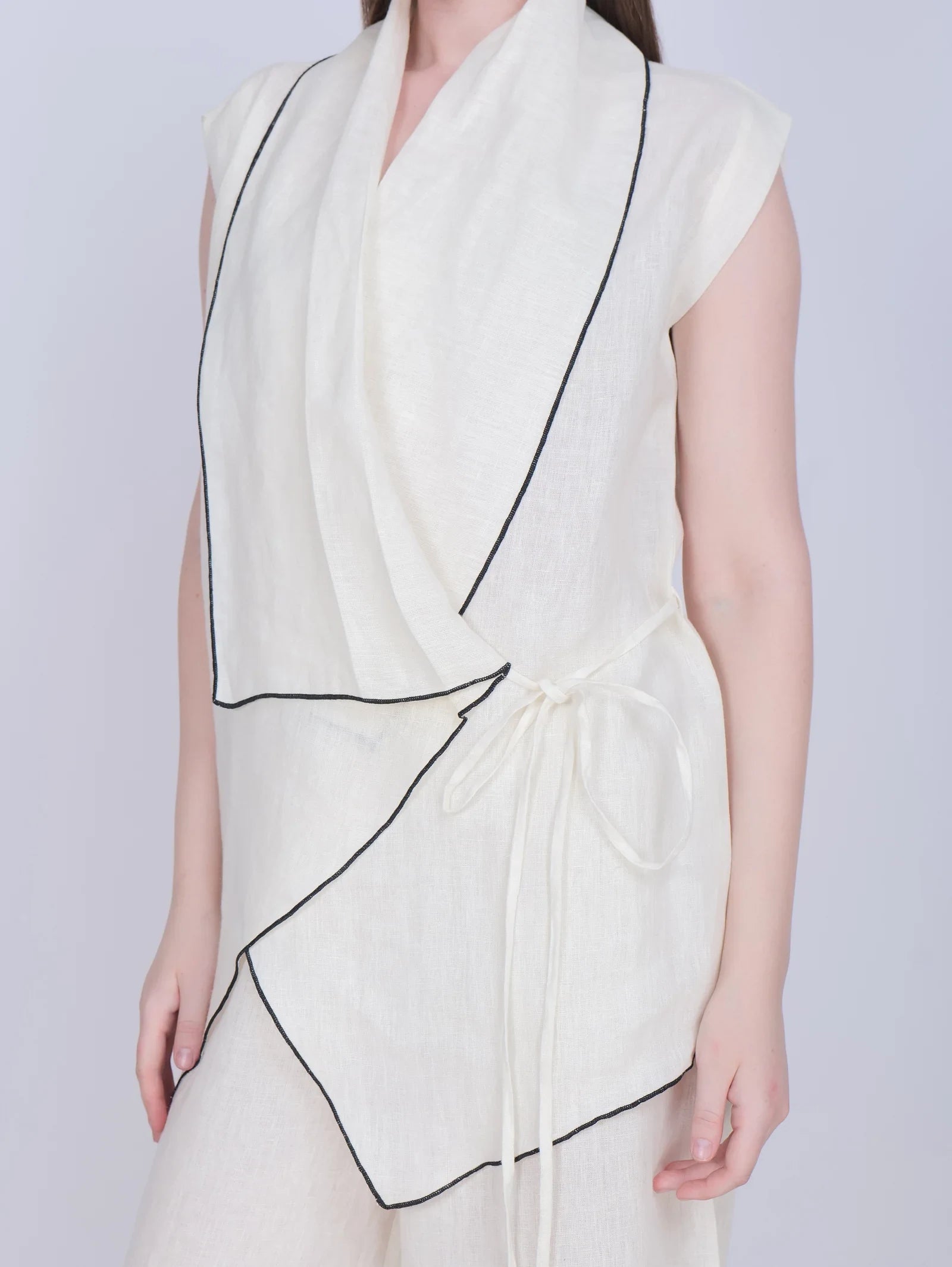 French Wrap Linen Co-Ord Set