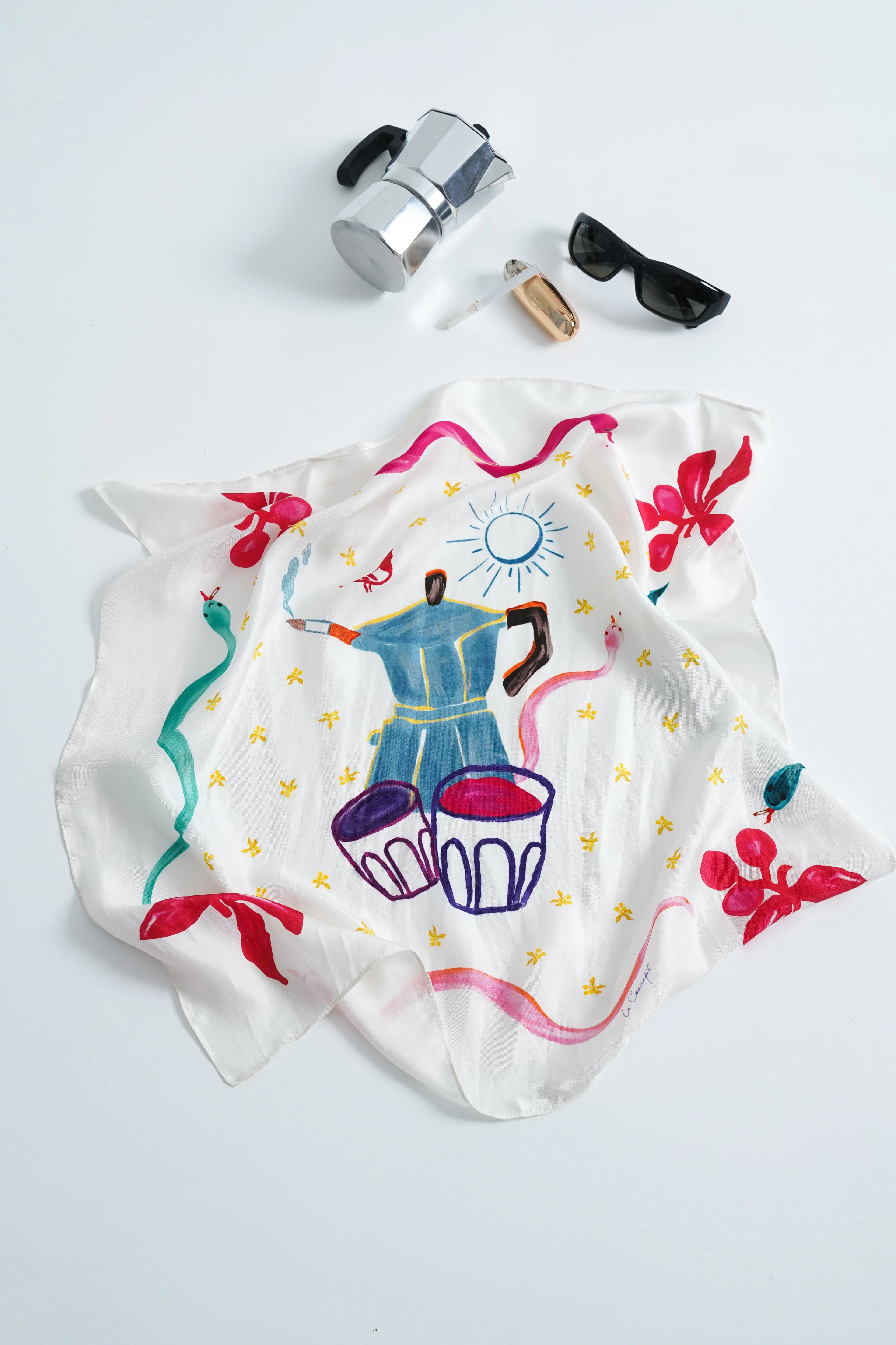 Foulard en soie du sud de la France