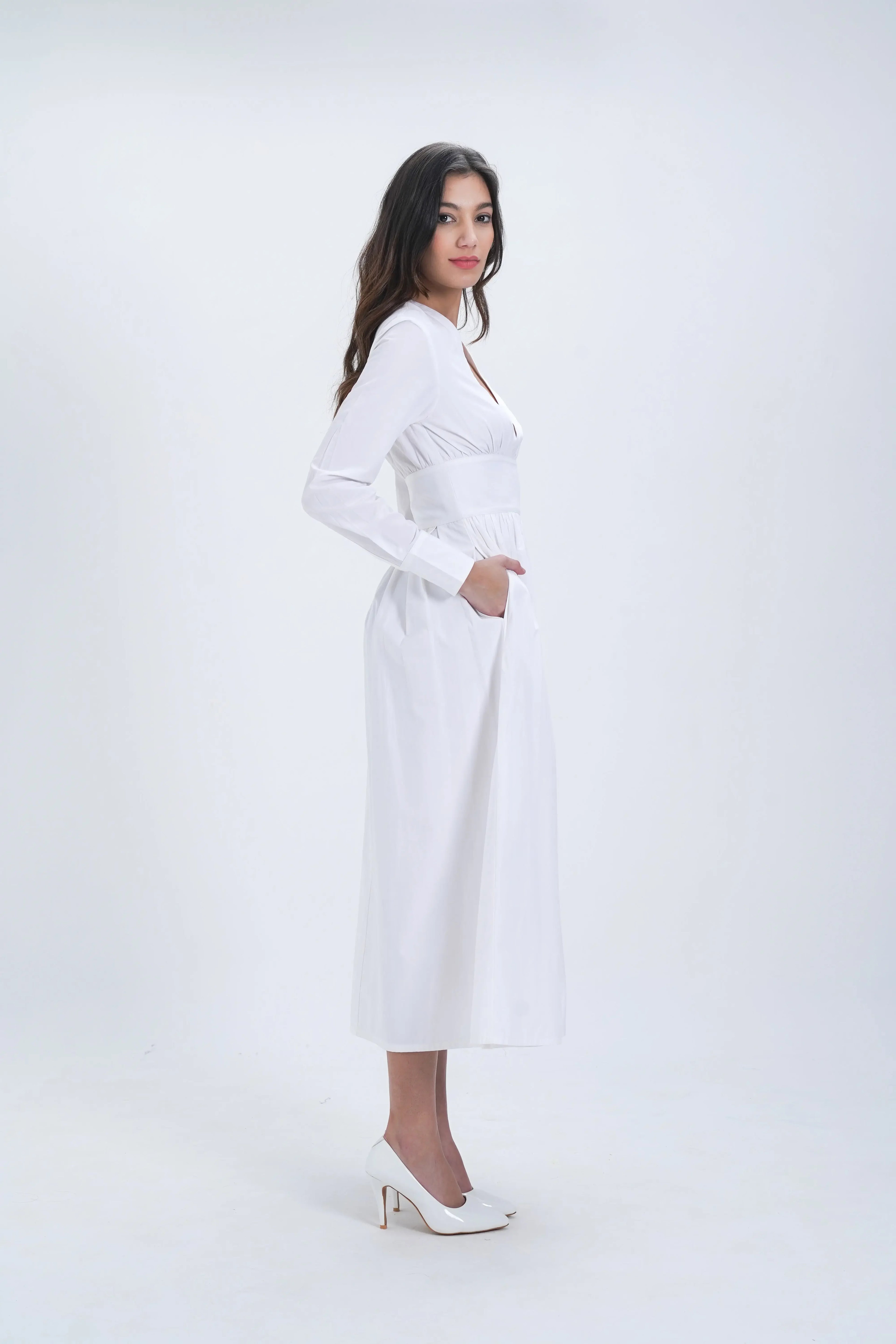 Flared Mid-length Cotton dress Le Concept
