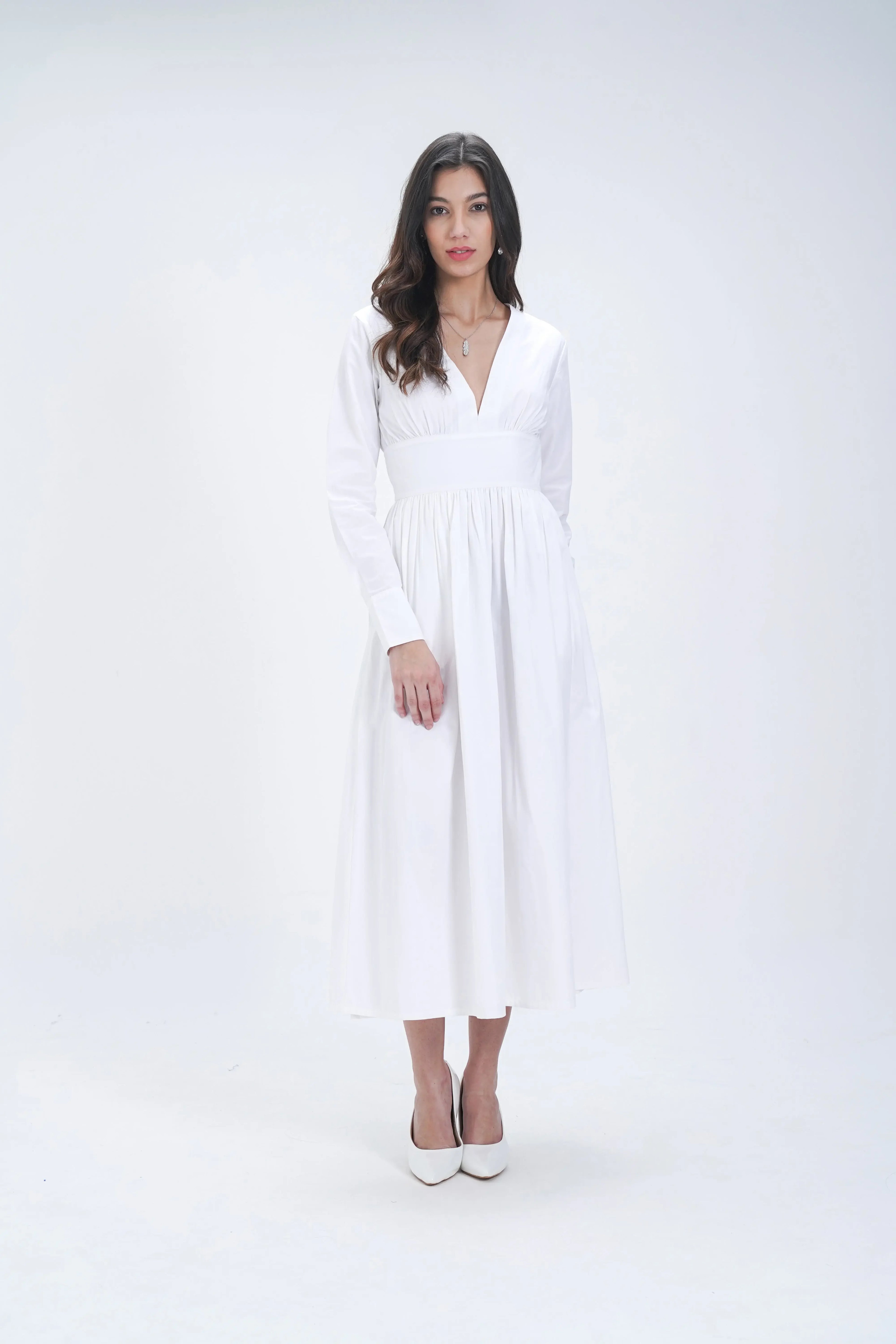 Flared Mid-length Cotton dress Le Concept