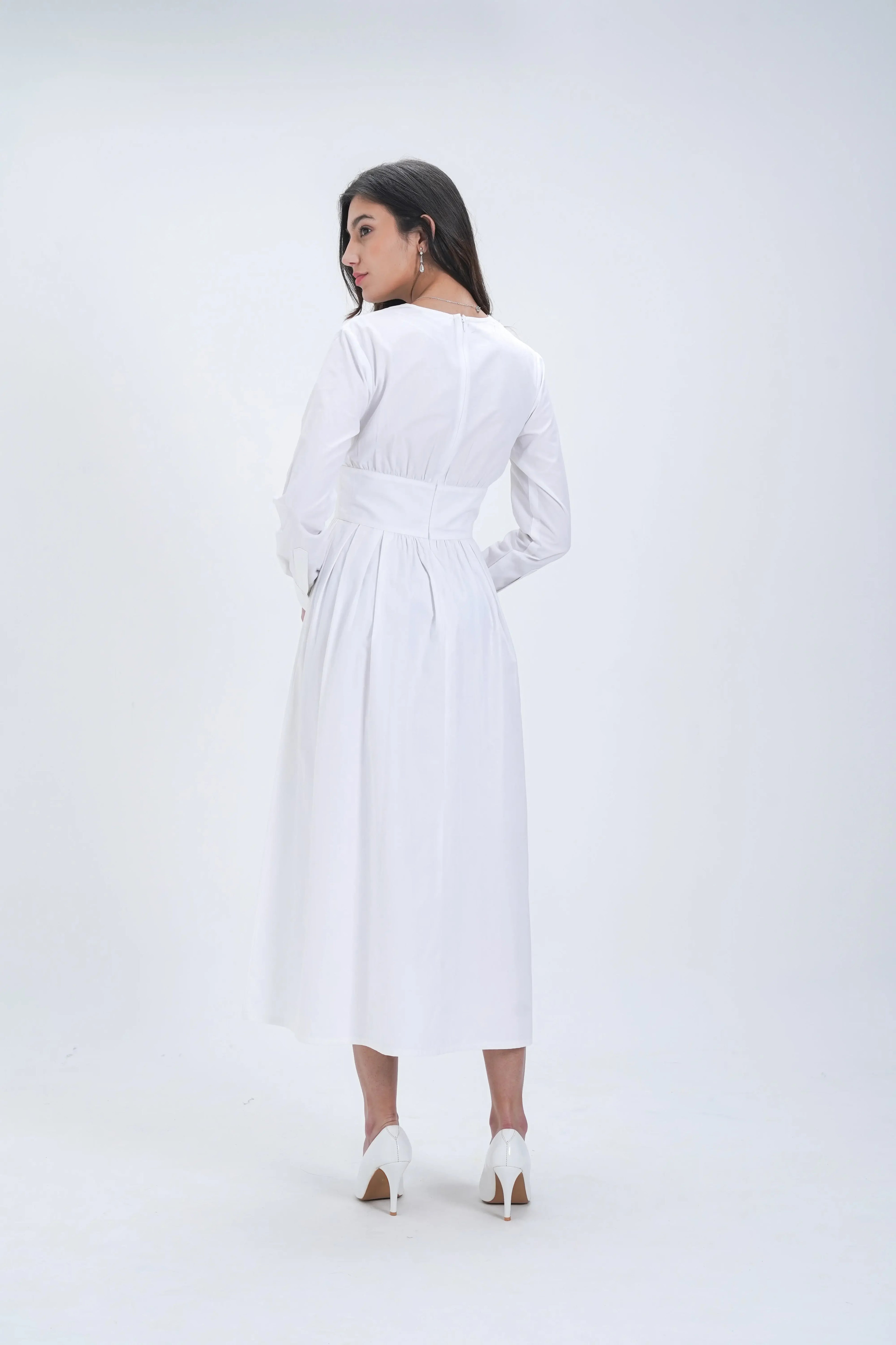 Flared Mid-length Cotton dress Le Concept