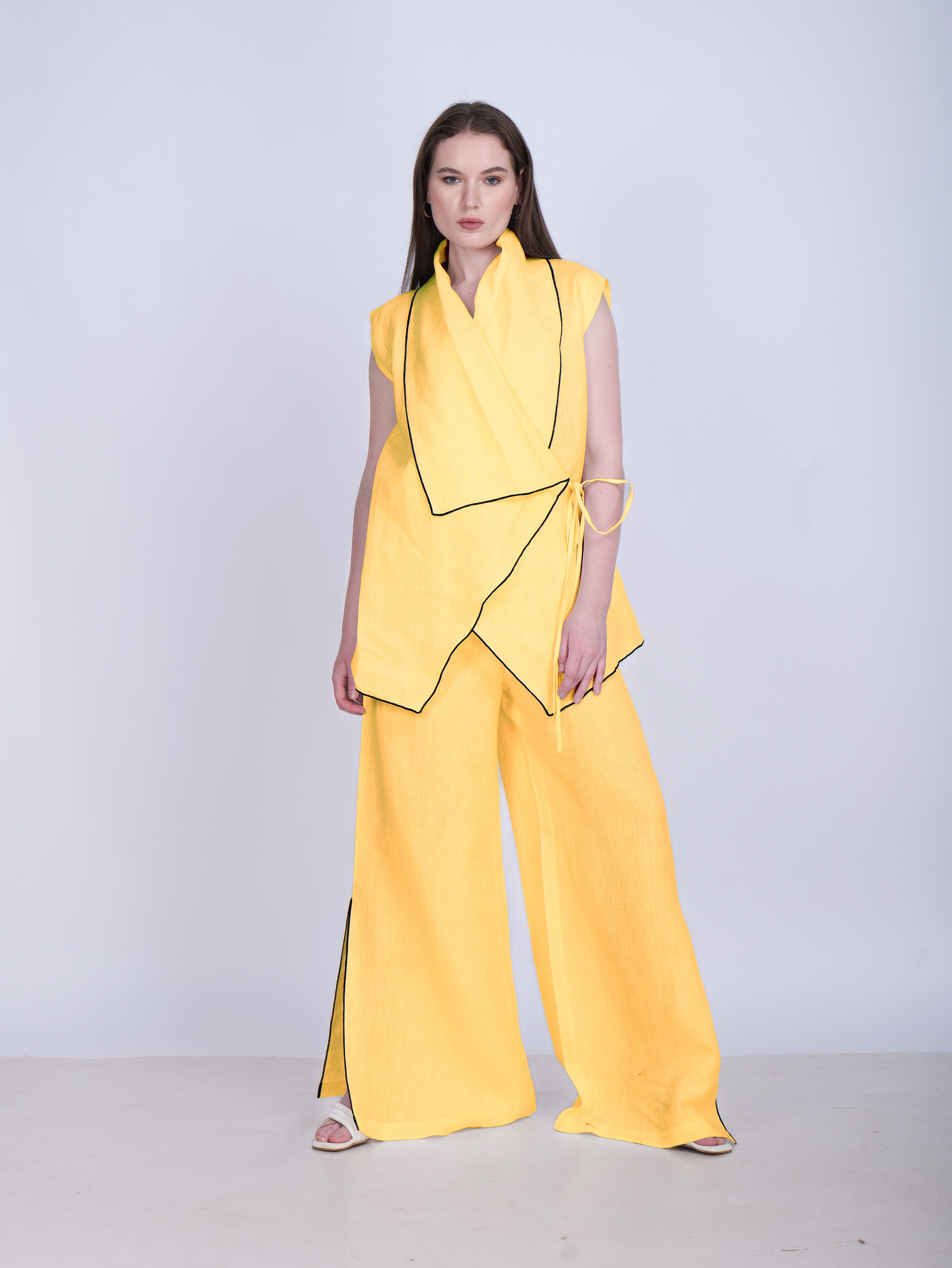 French Wrap Linen Co-Ord Set