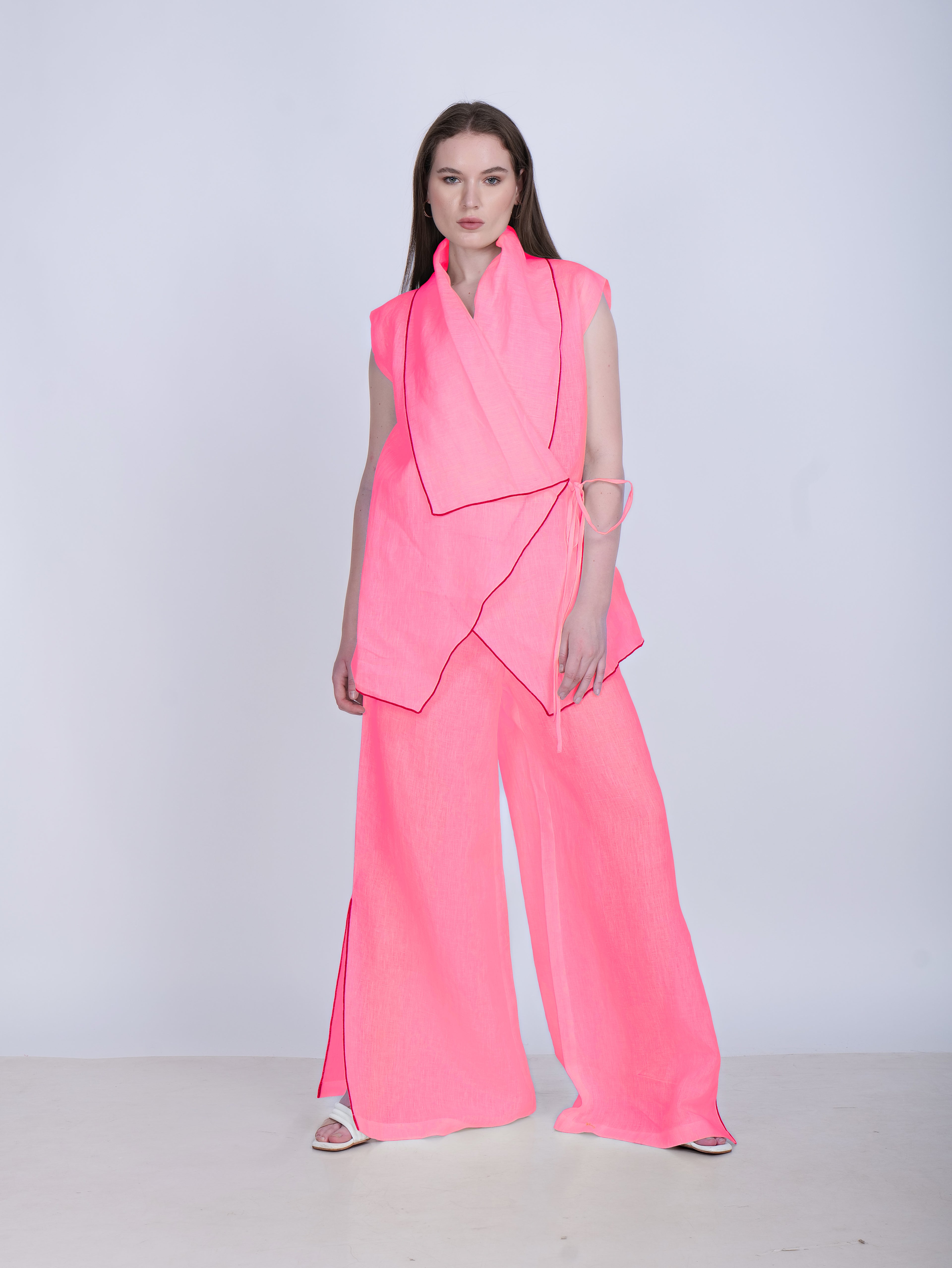 French Wrap Linen Co-Ord Set