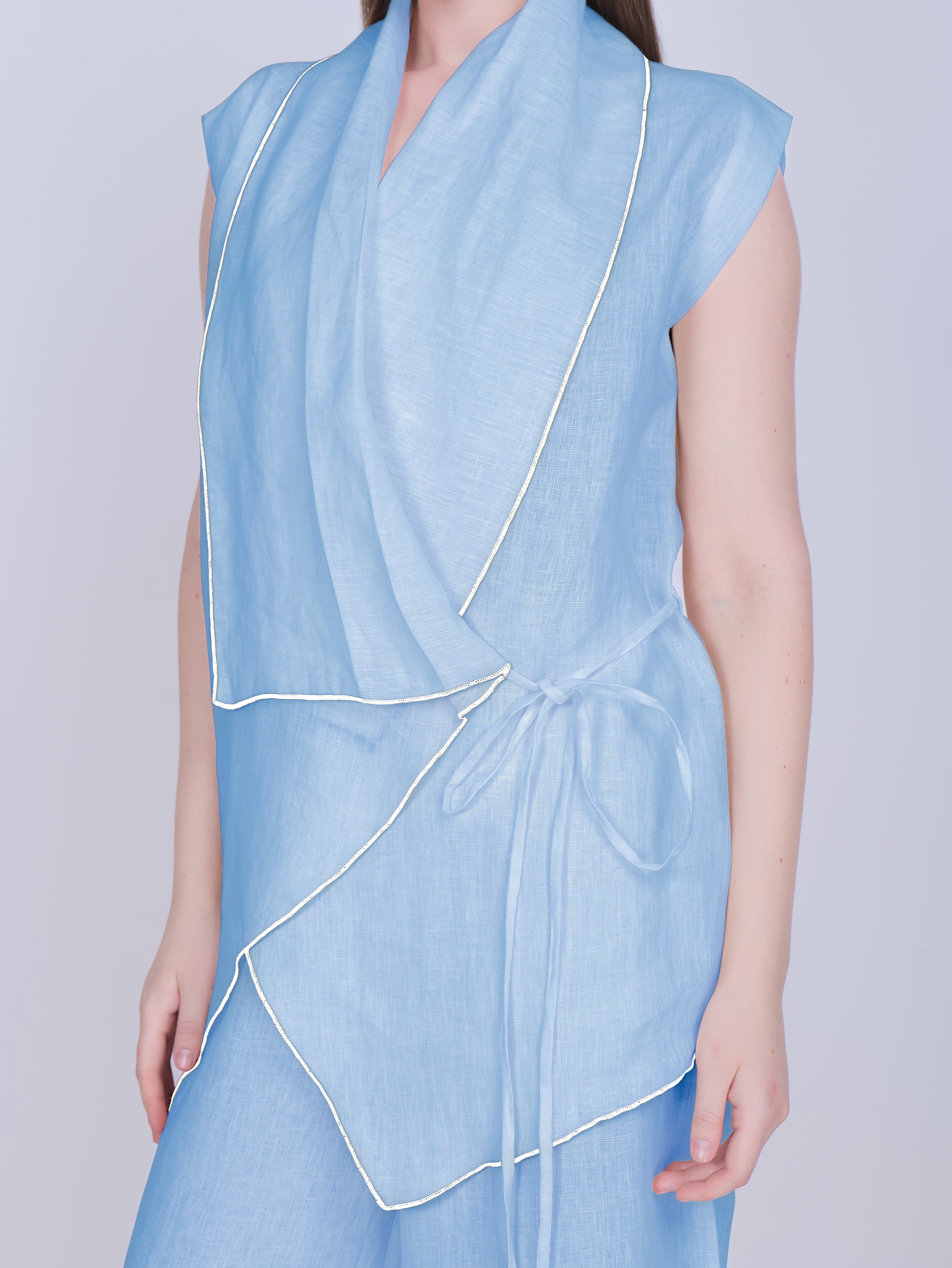 French Wrap Linen Co-Ord Set
