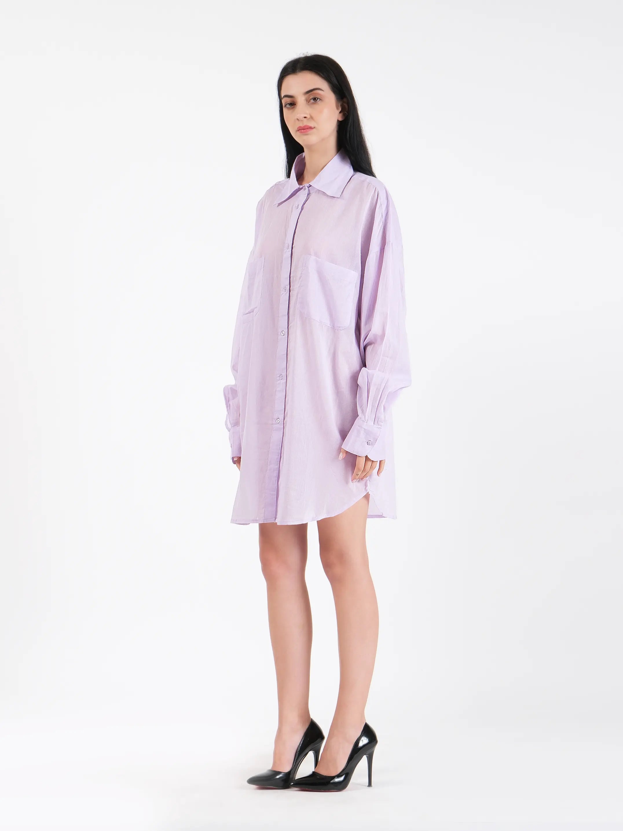 Juliette Lavender Cotton Shirt