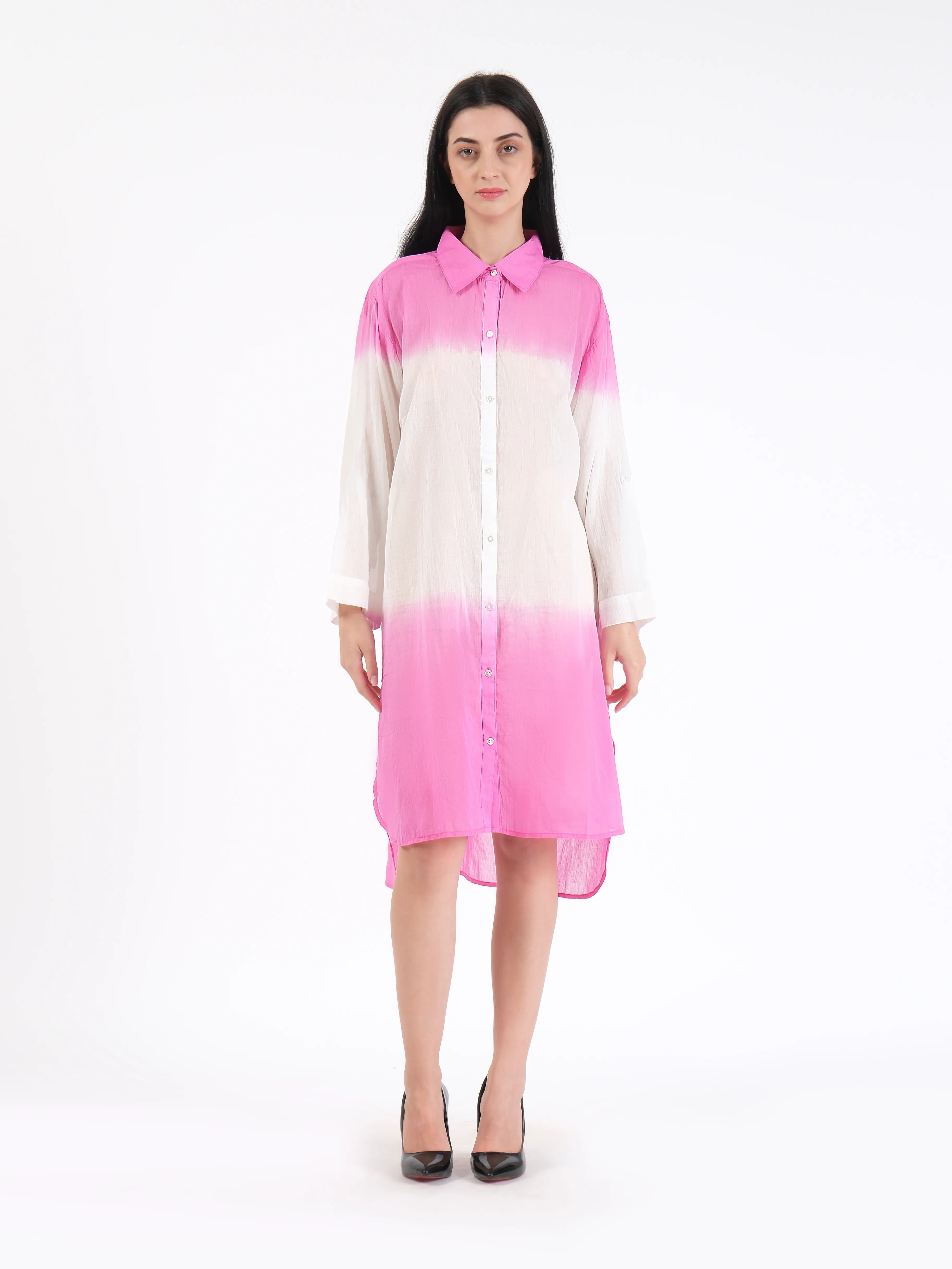Noor Pink Cotton Shirt