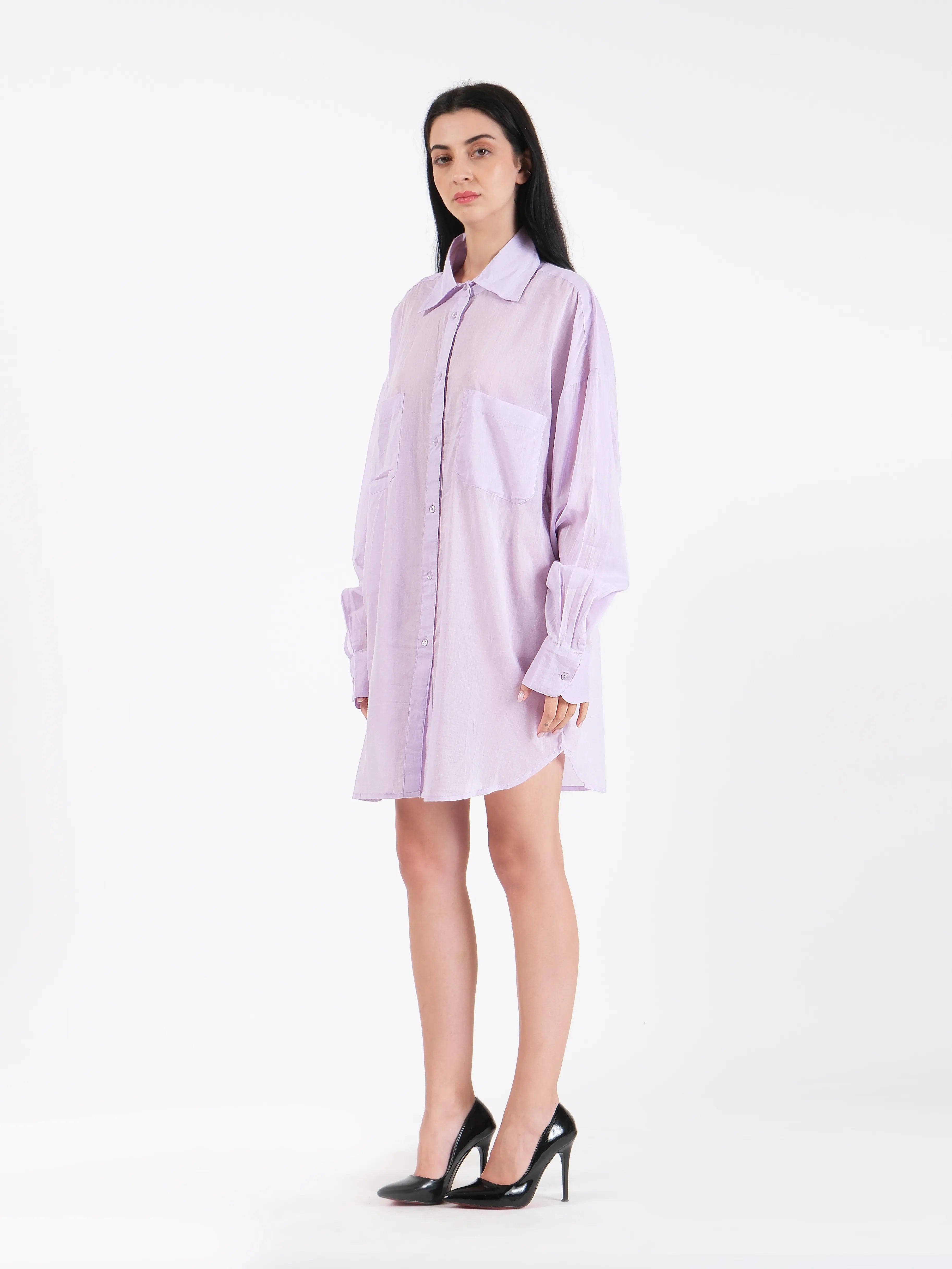 Juliette Lavender Cotton Shirt
