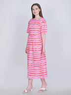 Tie-Dye Zebra Print Pink Summer Dress