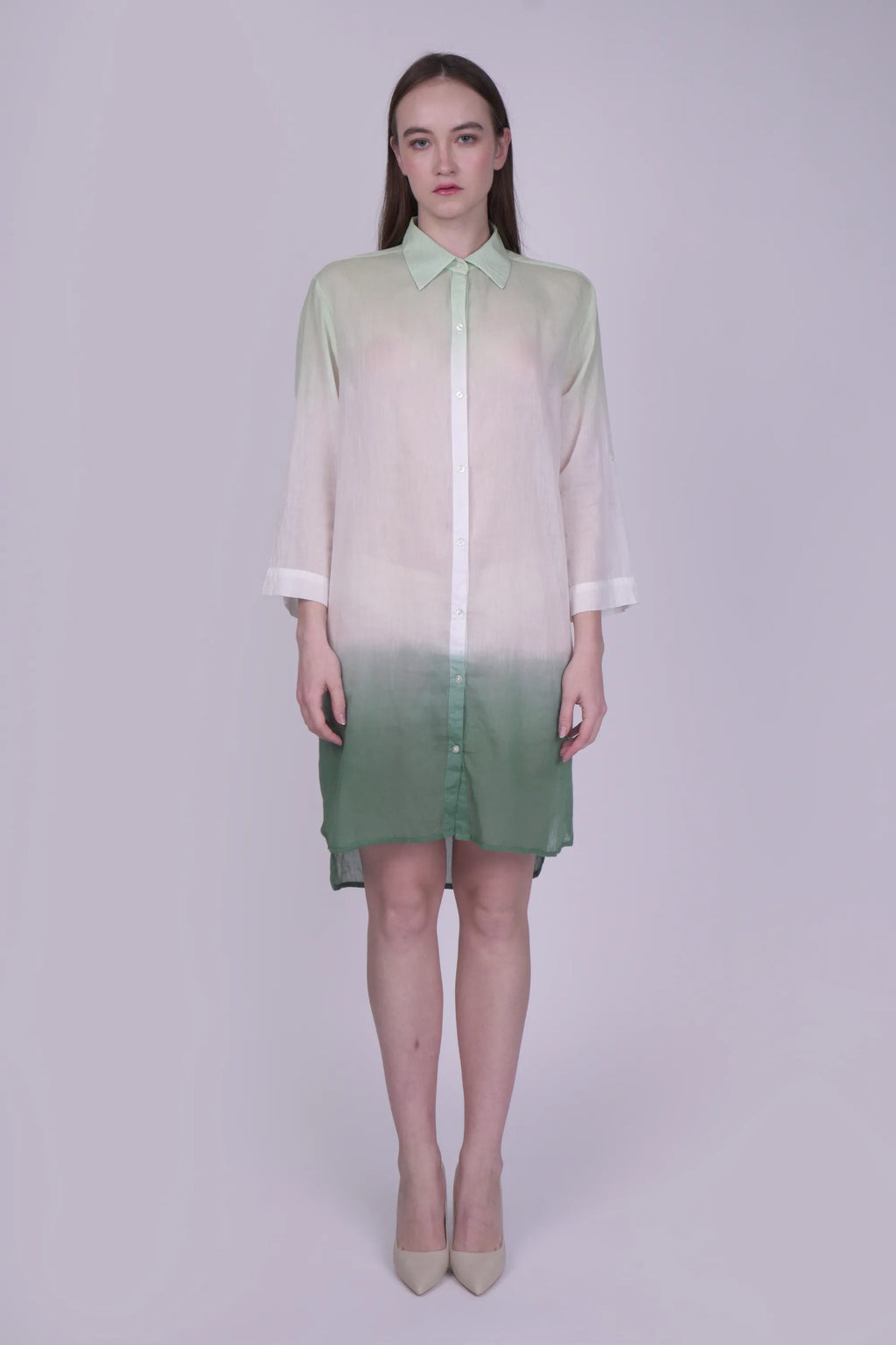 Noor Green Cotton Shirt