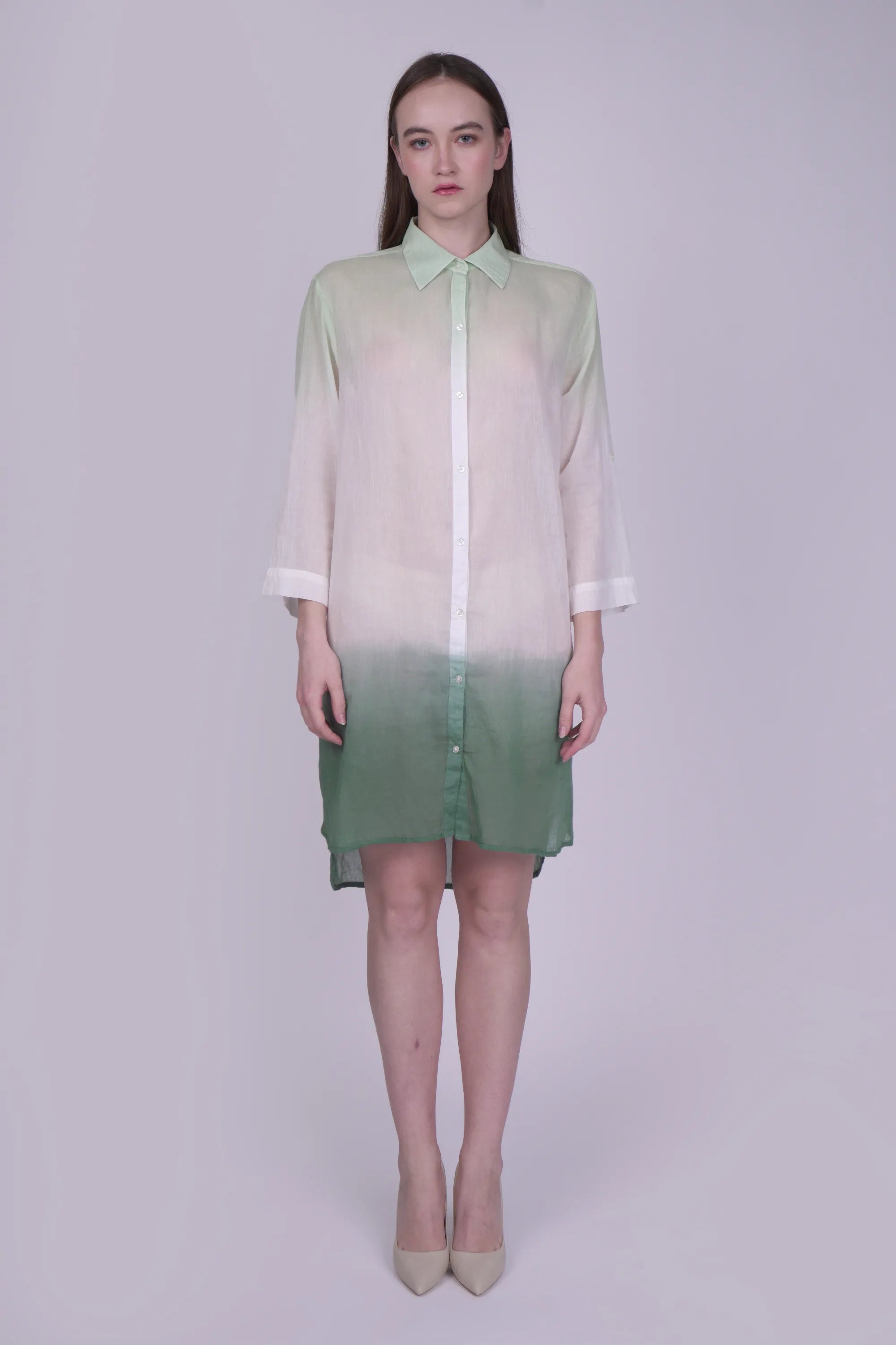Noor Green Cotton Shirt