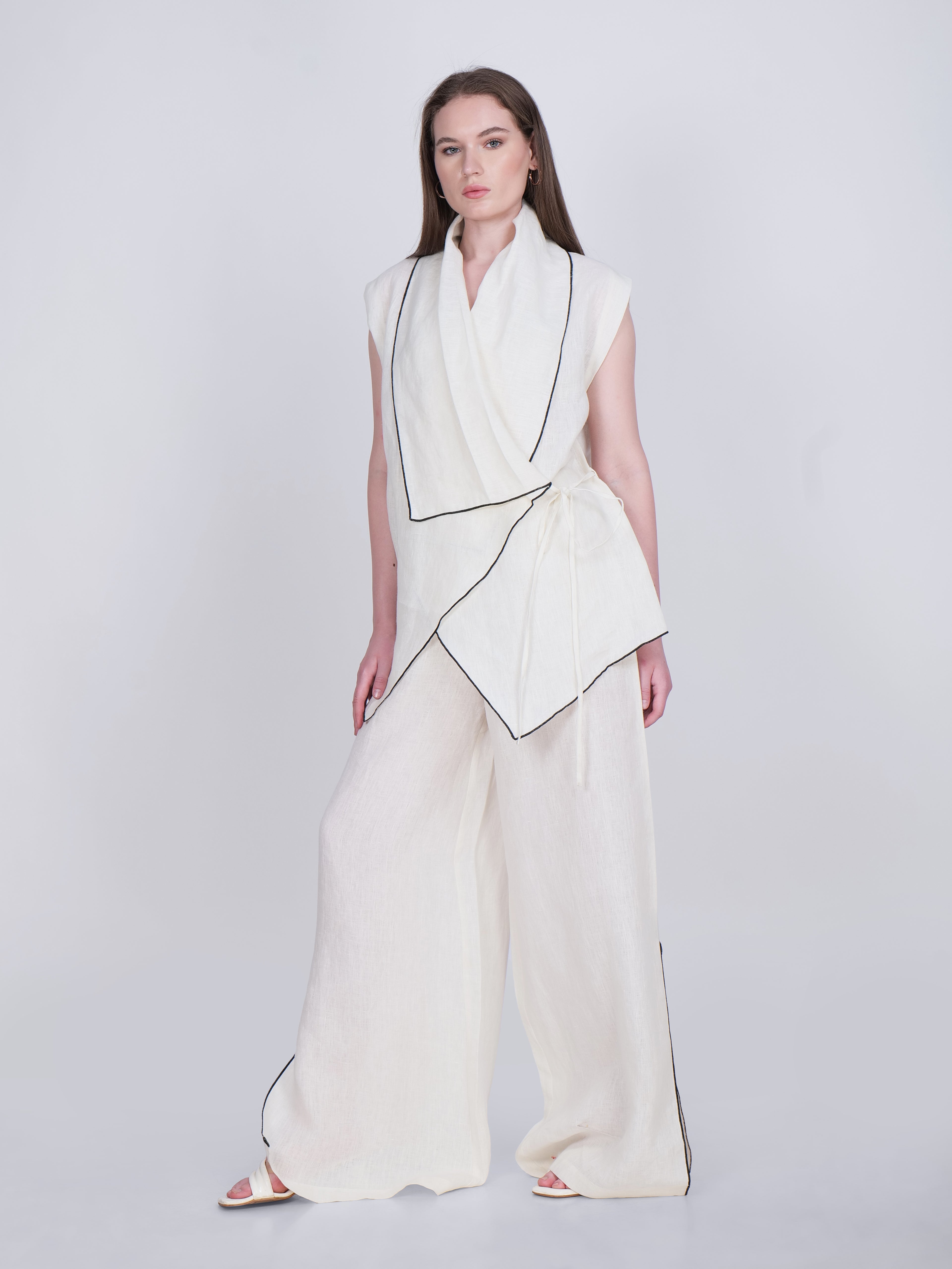 French Wrap Linen Co-Ord Set