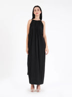 Celeste Black Linen Dress