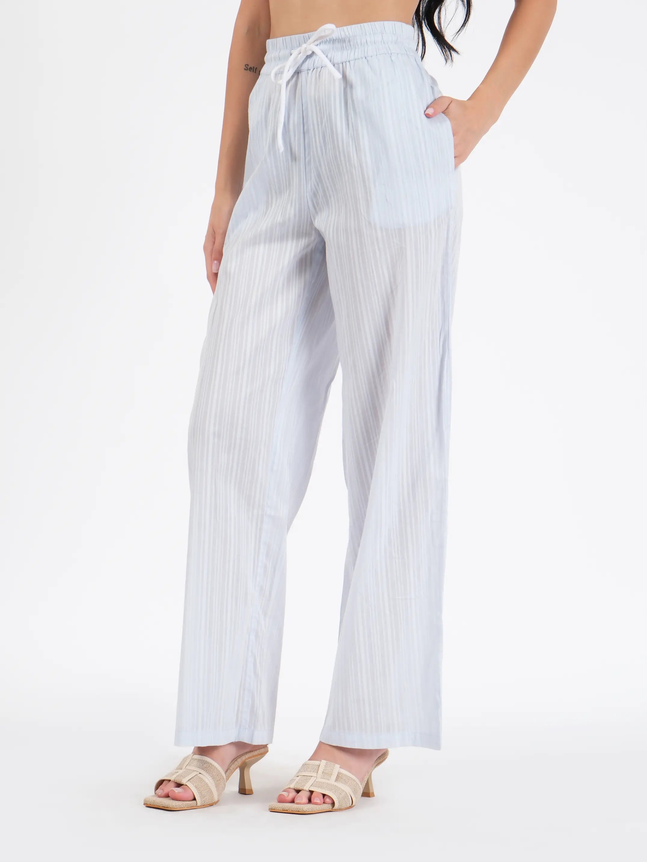 Coralie Blue Cotton Dobby Set