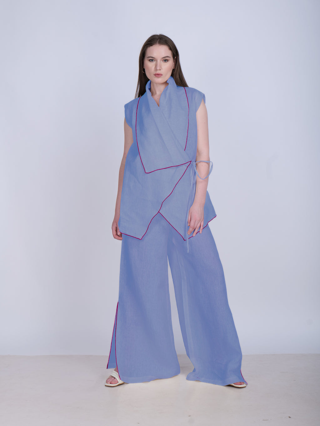 French Wrap Linen Co-Ord Set