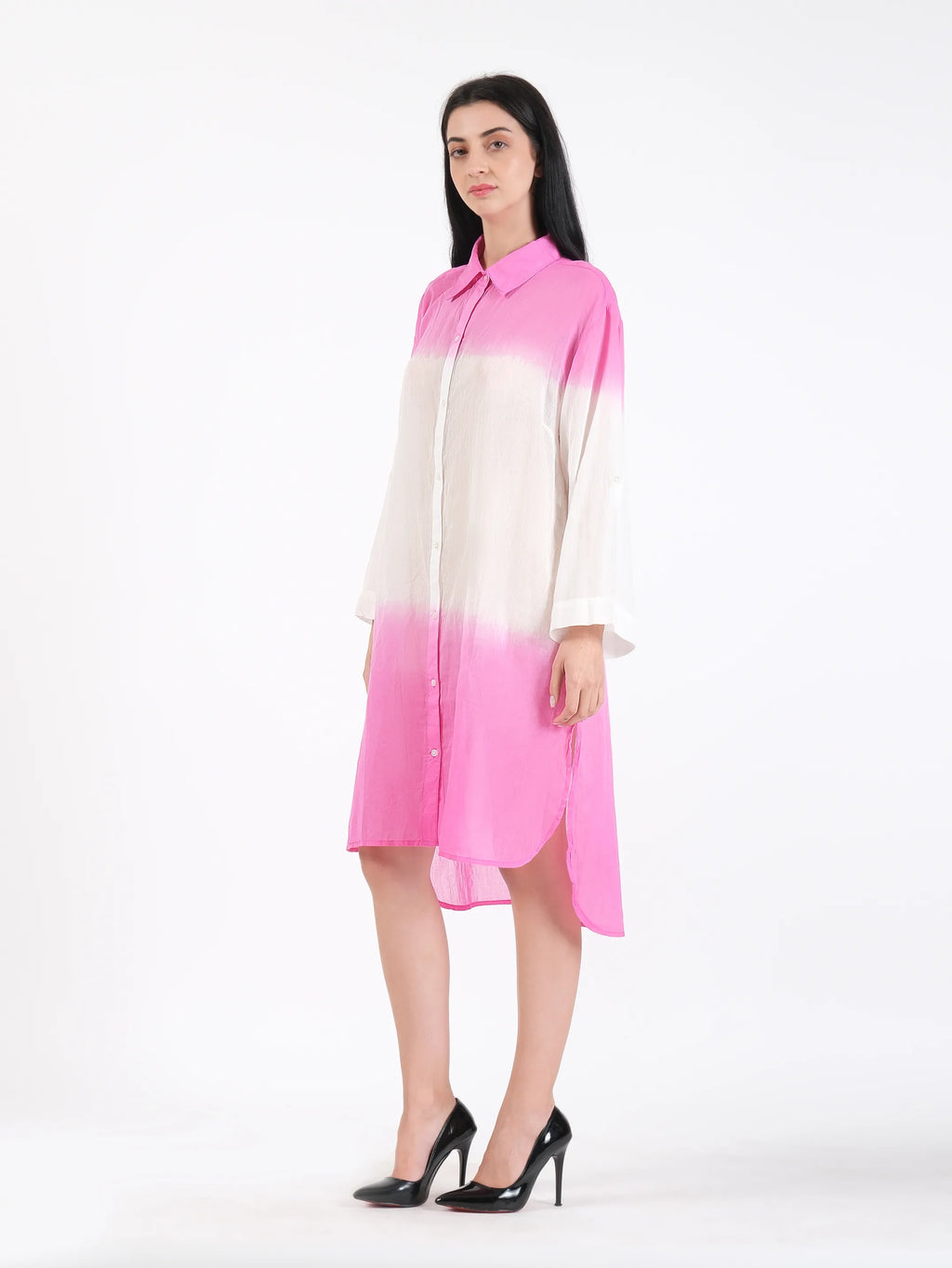 Noor Pink Cotton Shirt