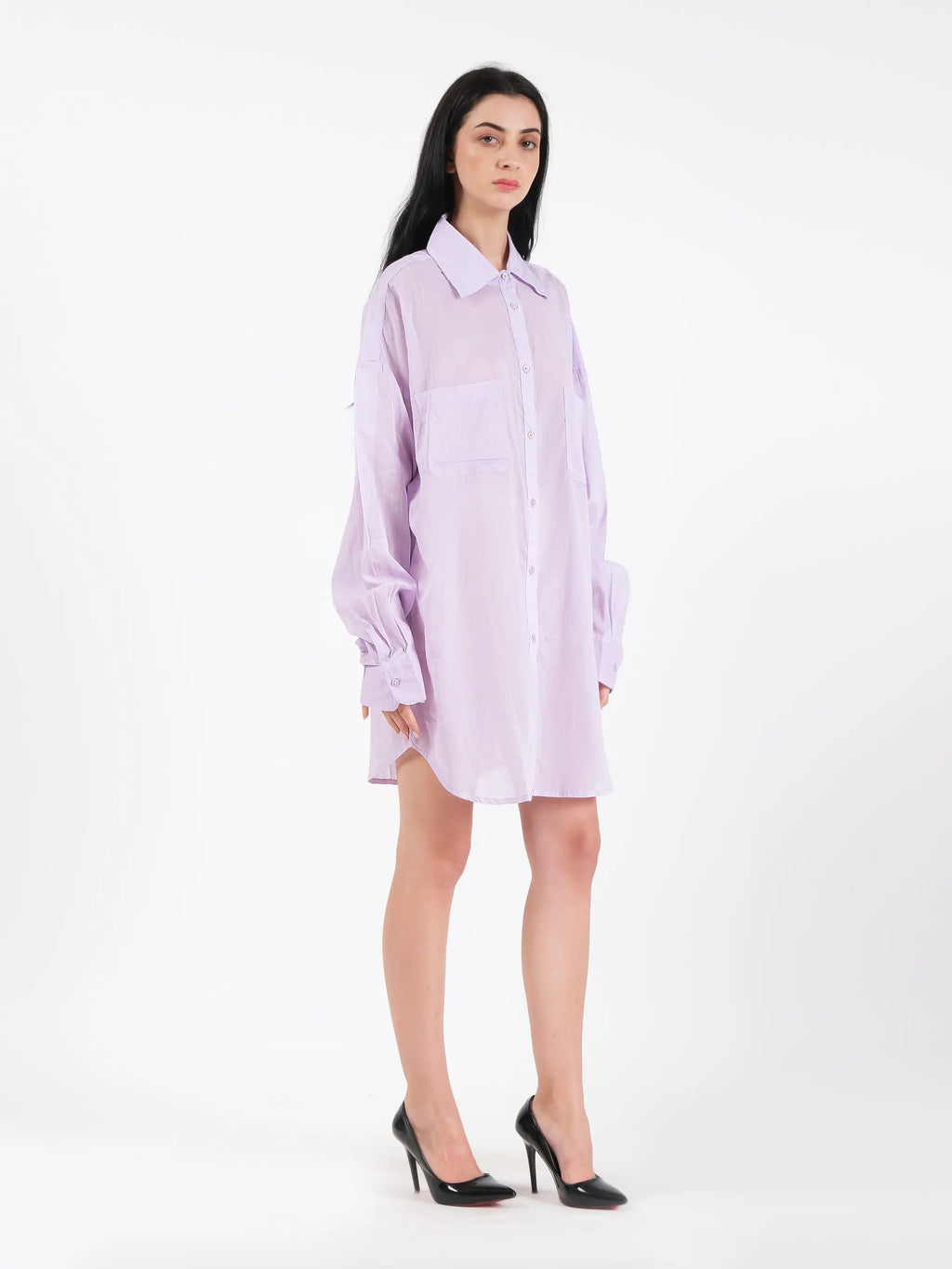 Juliette Lavender Cotton Shirt