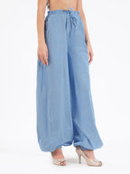 Jasmine Blue Cotton Y/D Pant