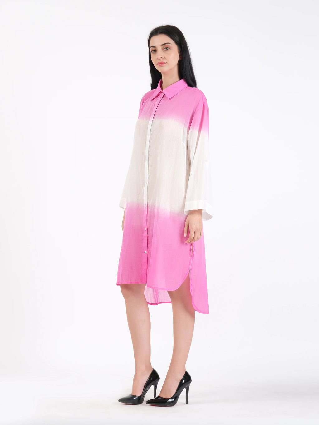 Chemise en coton rose Noor