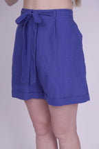 Mila Blue Linen Shorts