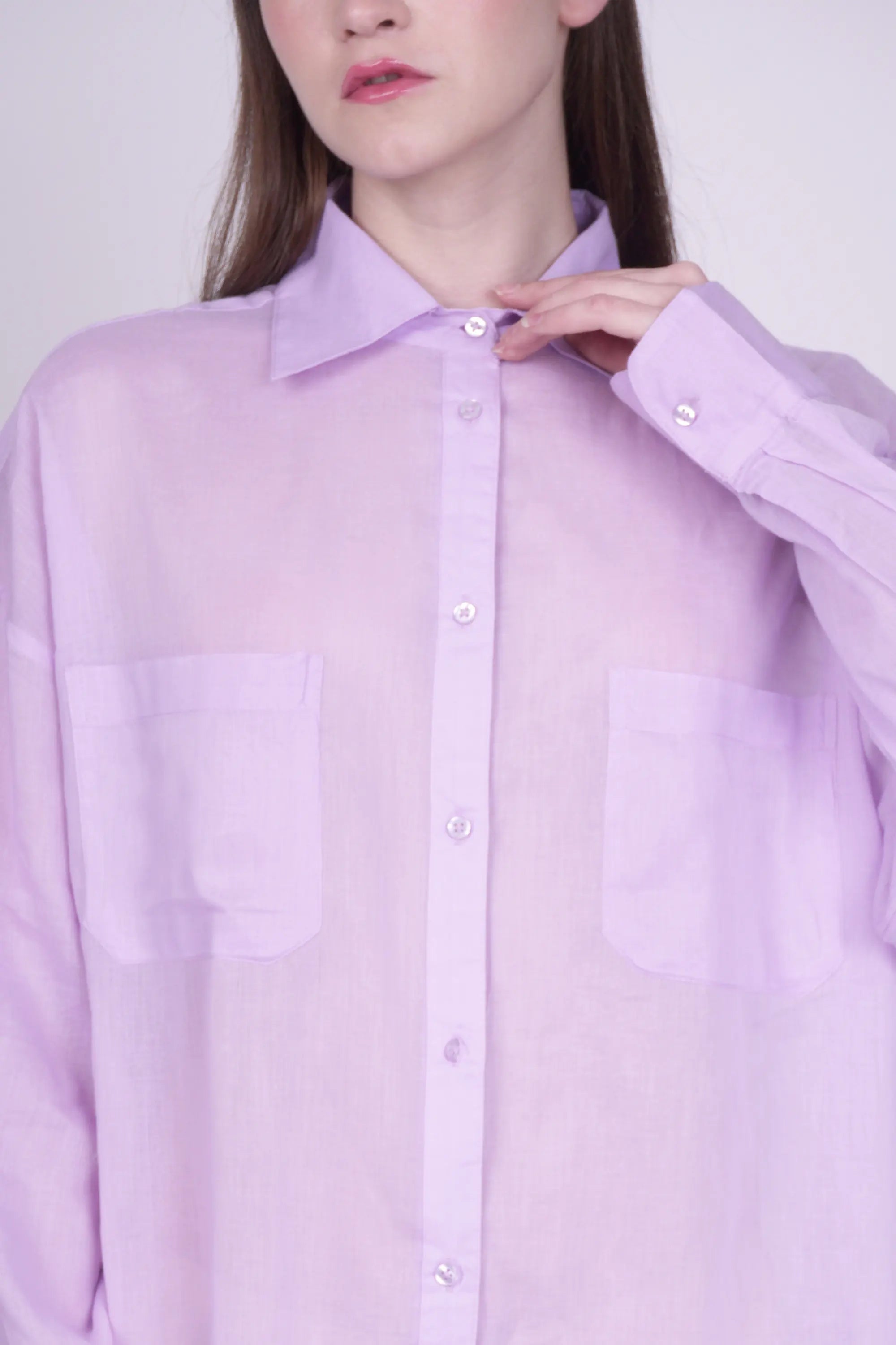 Juliette Lavender Cotton Shirt