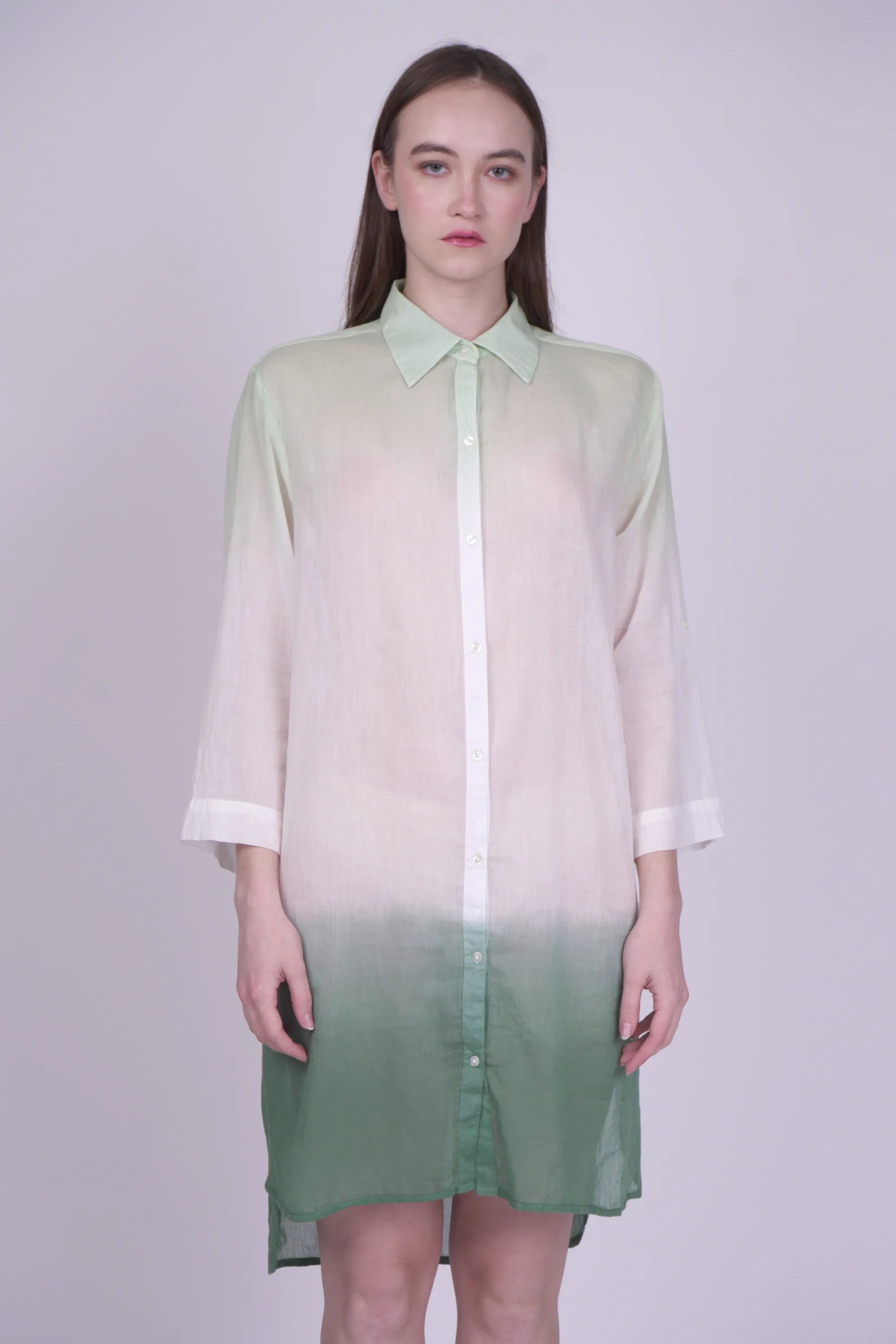 Noor Green Cotton Shirt