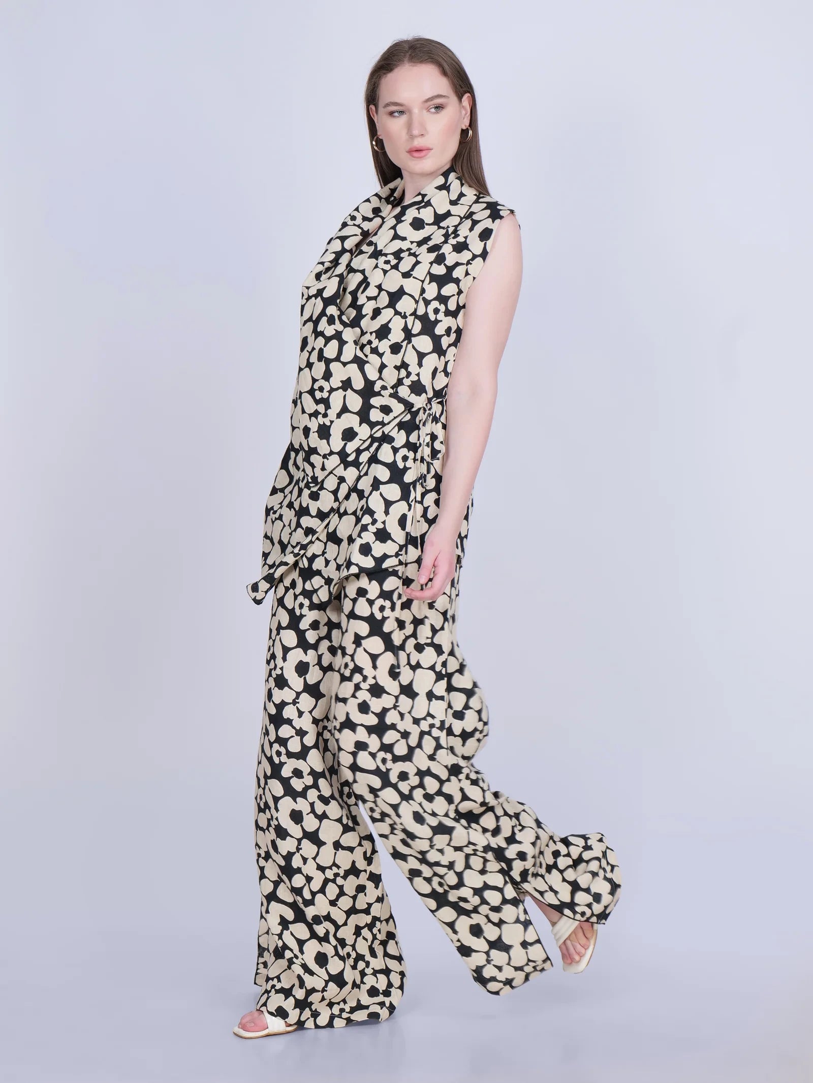 French Wrap Linen Co-Ord Set