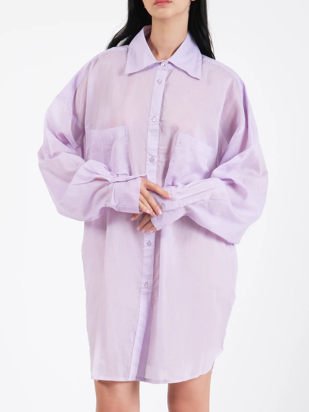 Juliette Lavender Cotton Shirt
