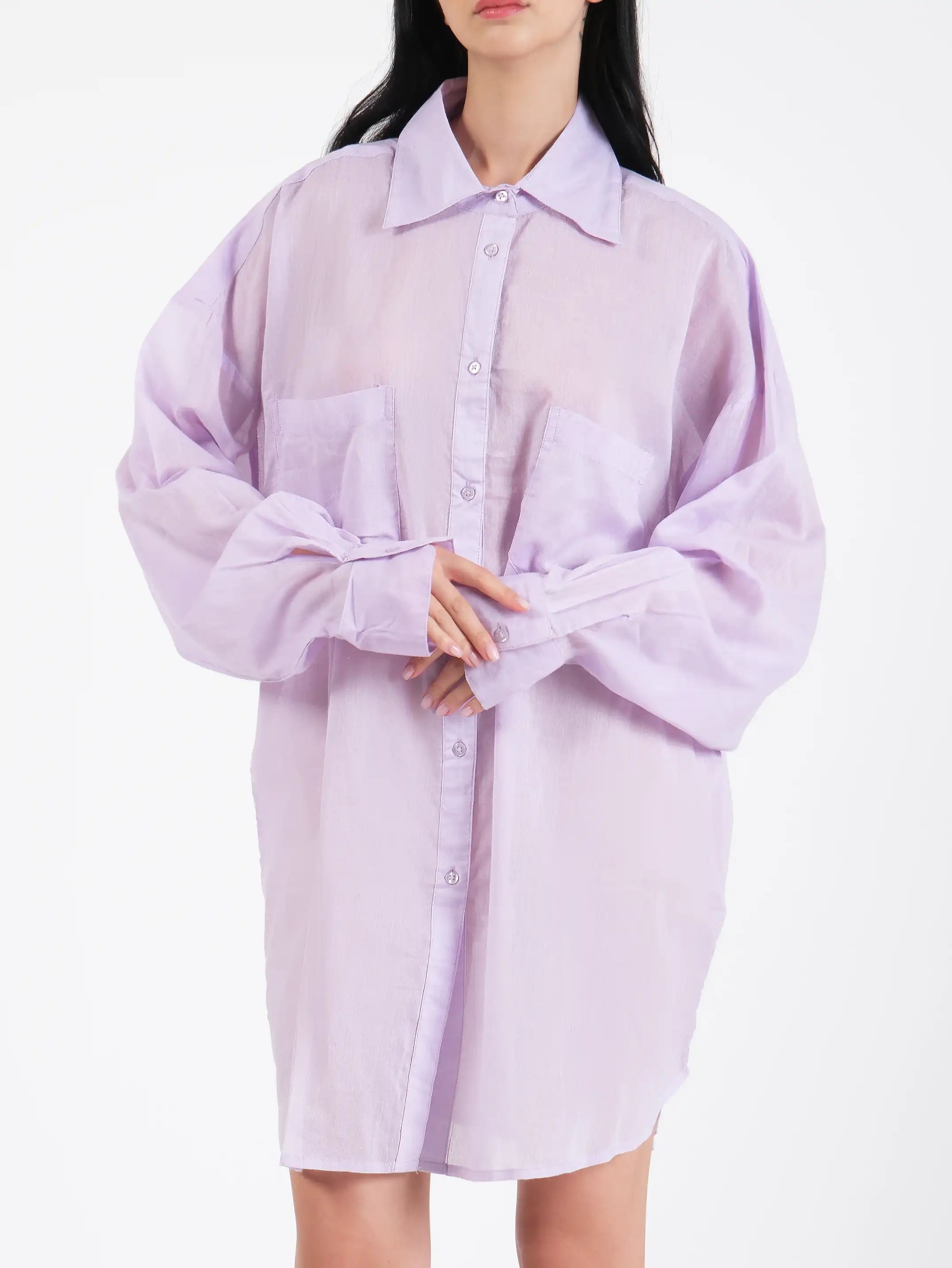 Juliette Lavender Cotton Shirt