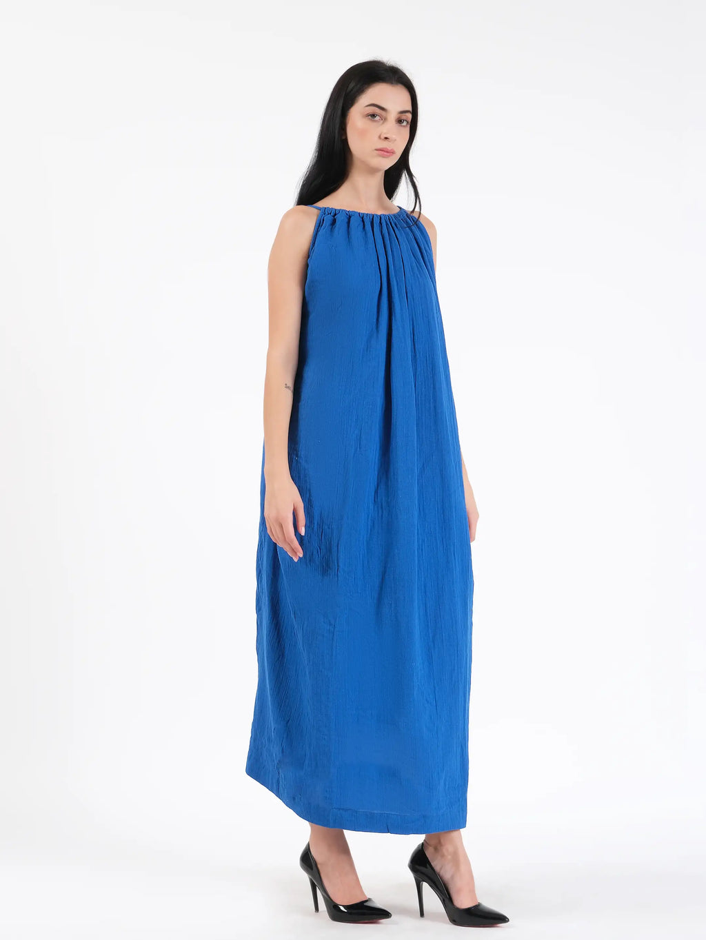 Celeste Royal Blue Linen Dress