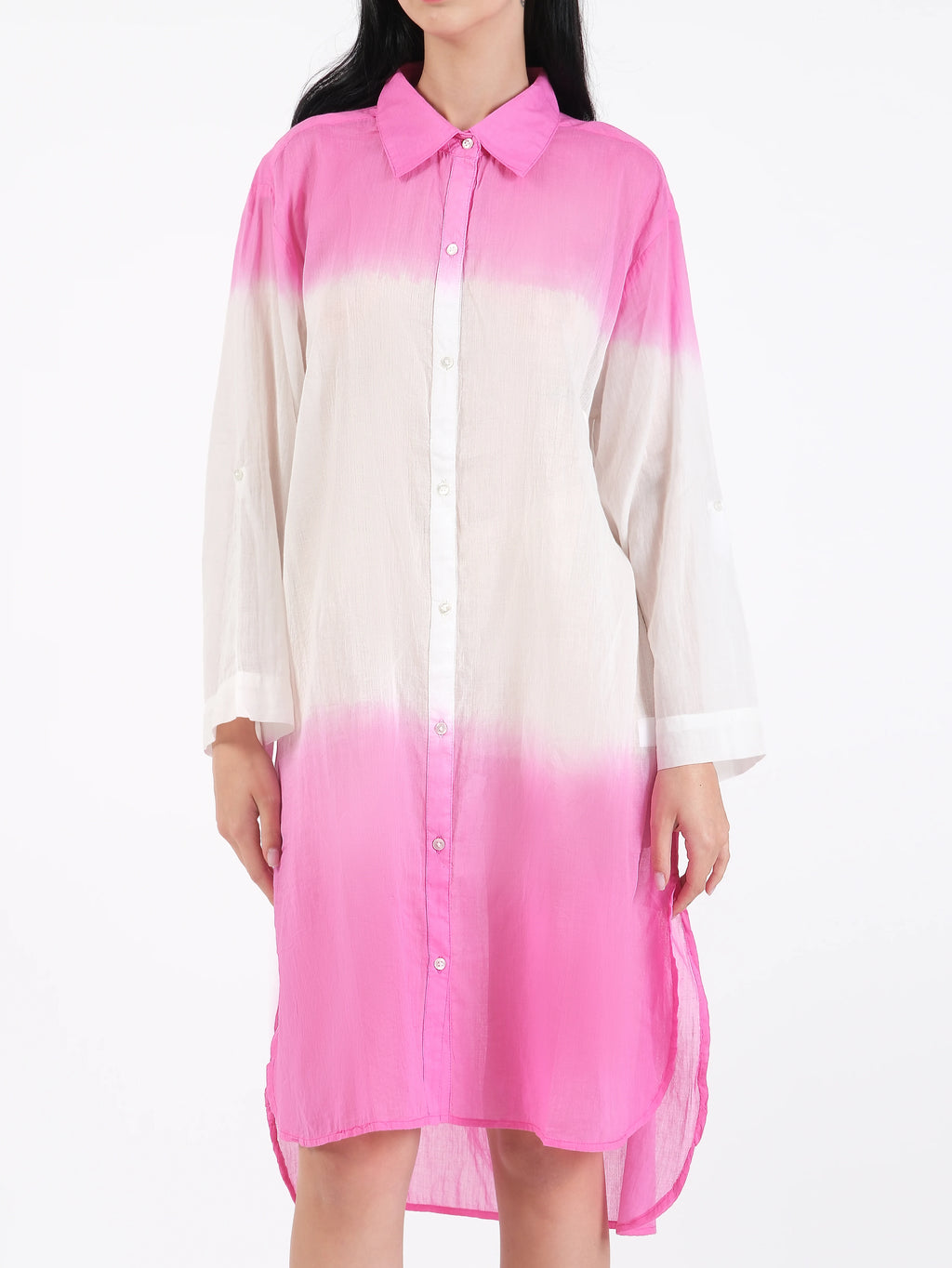 Chemise en coton rose Noor