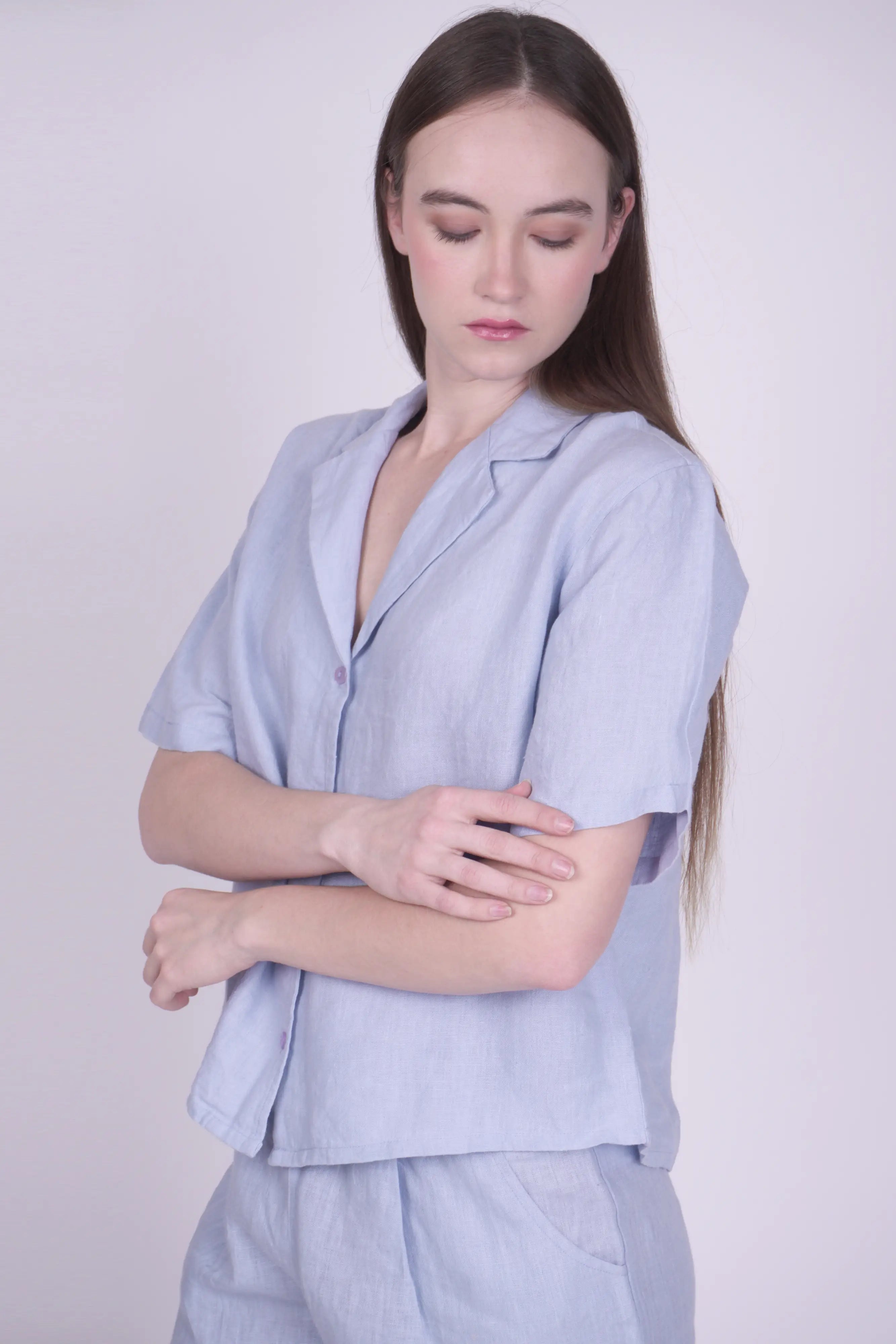 Alix Blue Linen Set