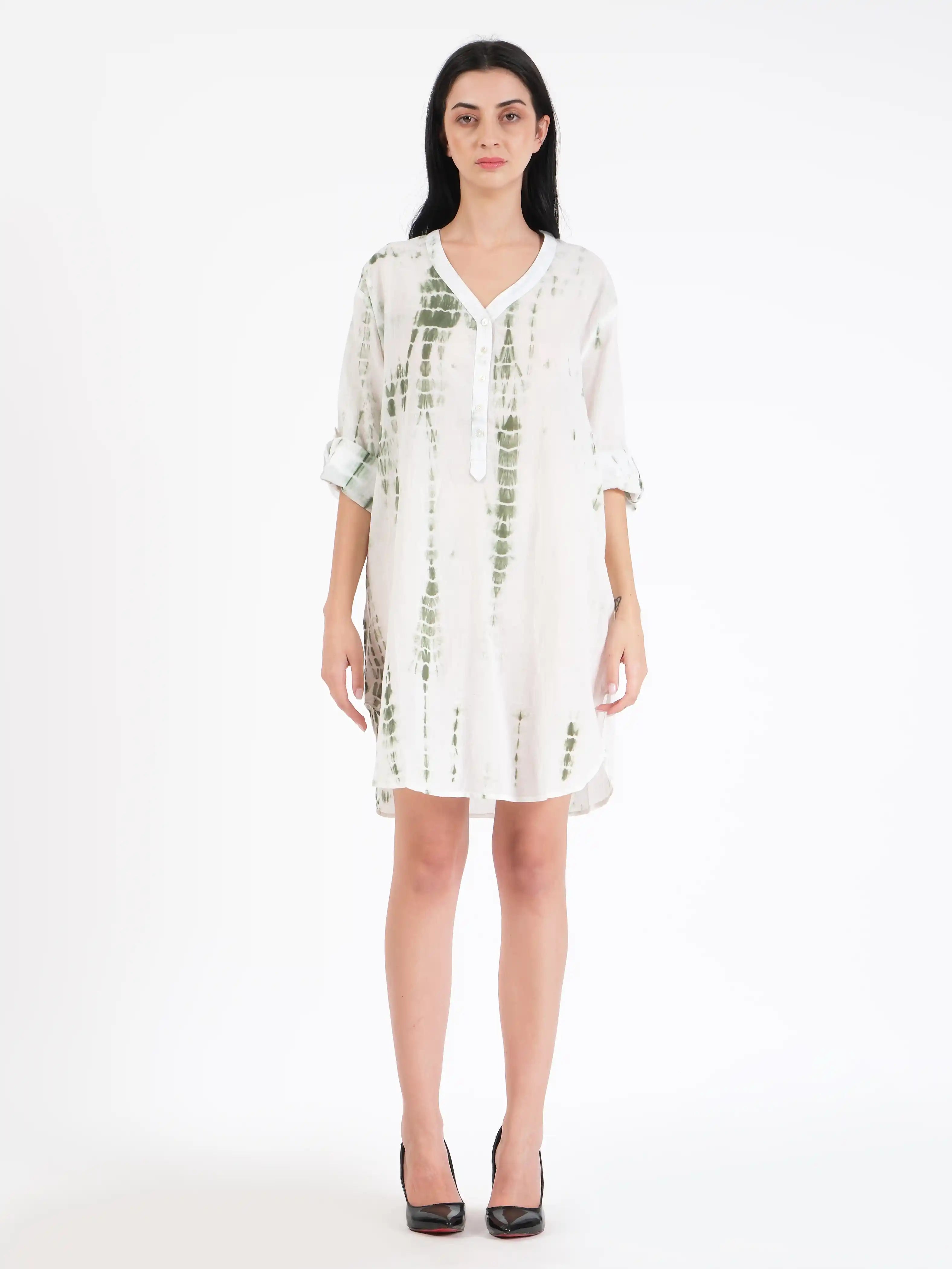 Oceane Green Cotton Shirt