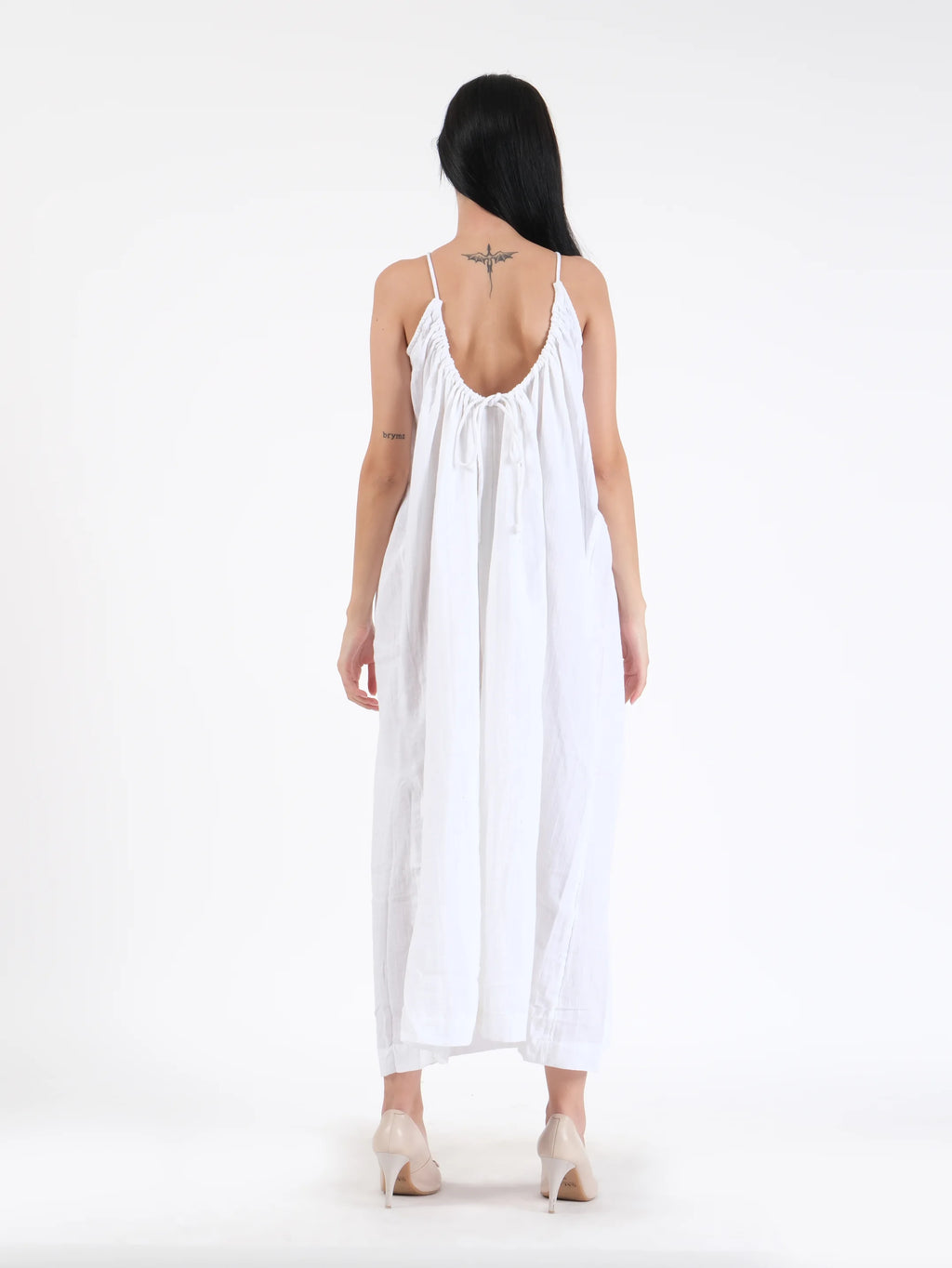 Celeste White Linen Dress