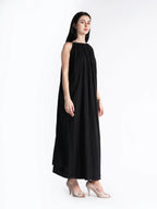 Celeste Black Linen Dress