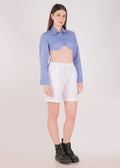 Bleue Linen Crop Top