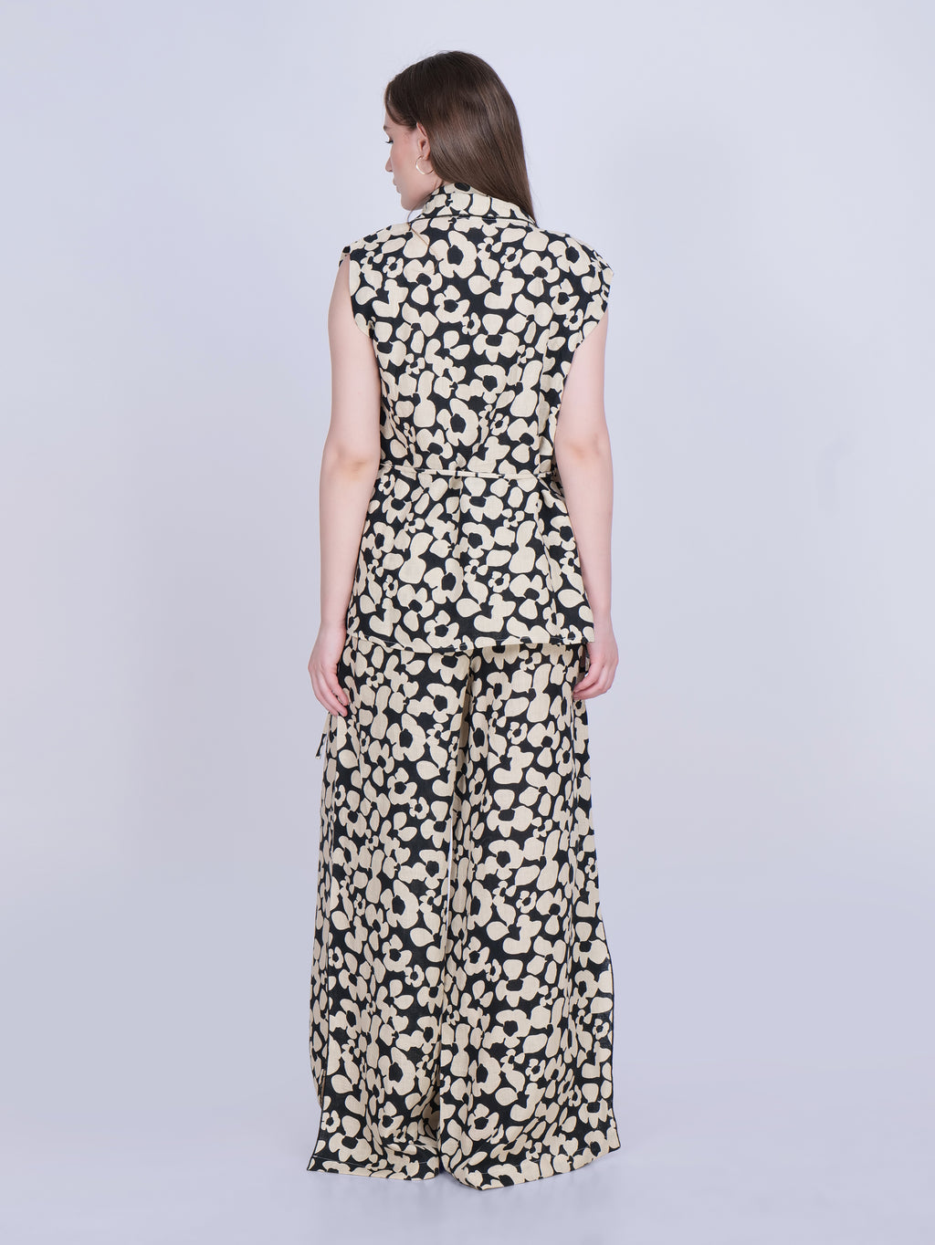 Printed French Wrap Linen Co-Ord Set