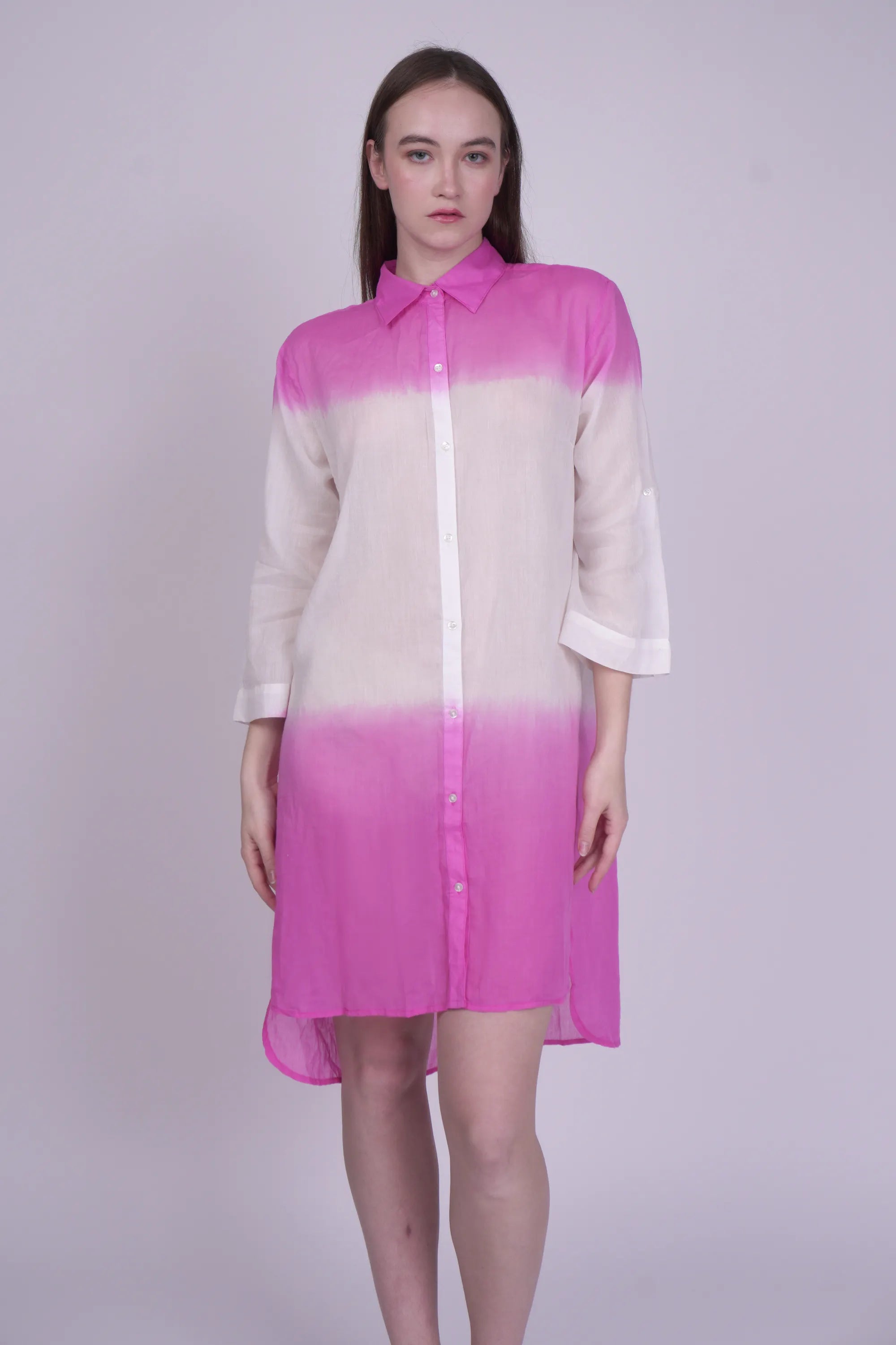 Noor Pink Cotton Shirt