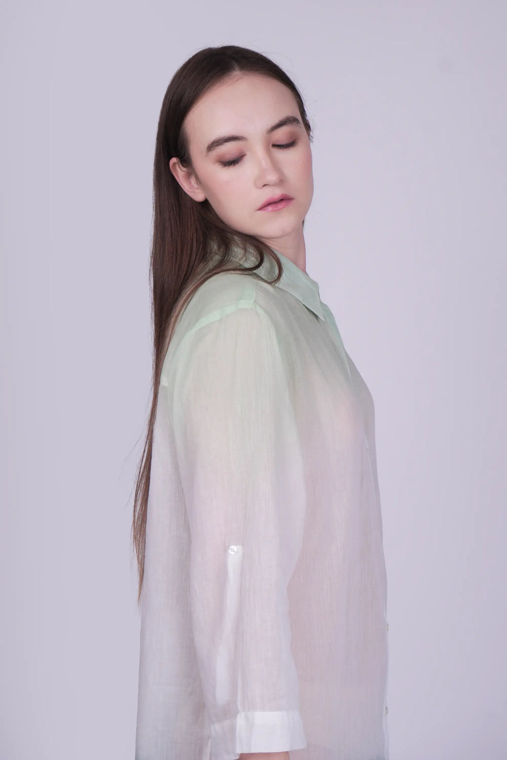 Noor Green Cotton Shirt