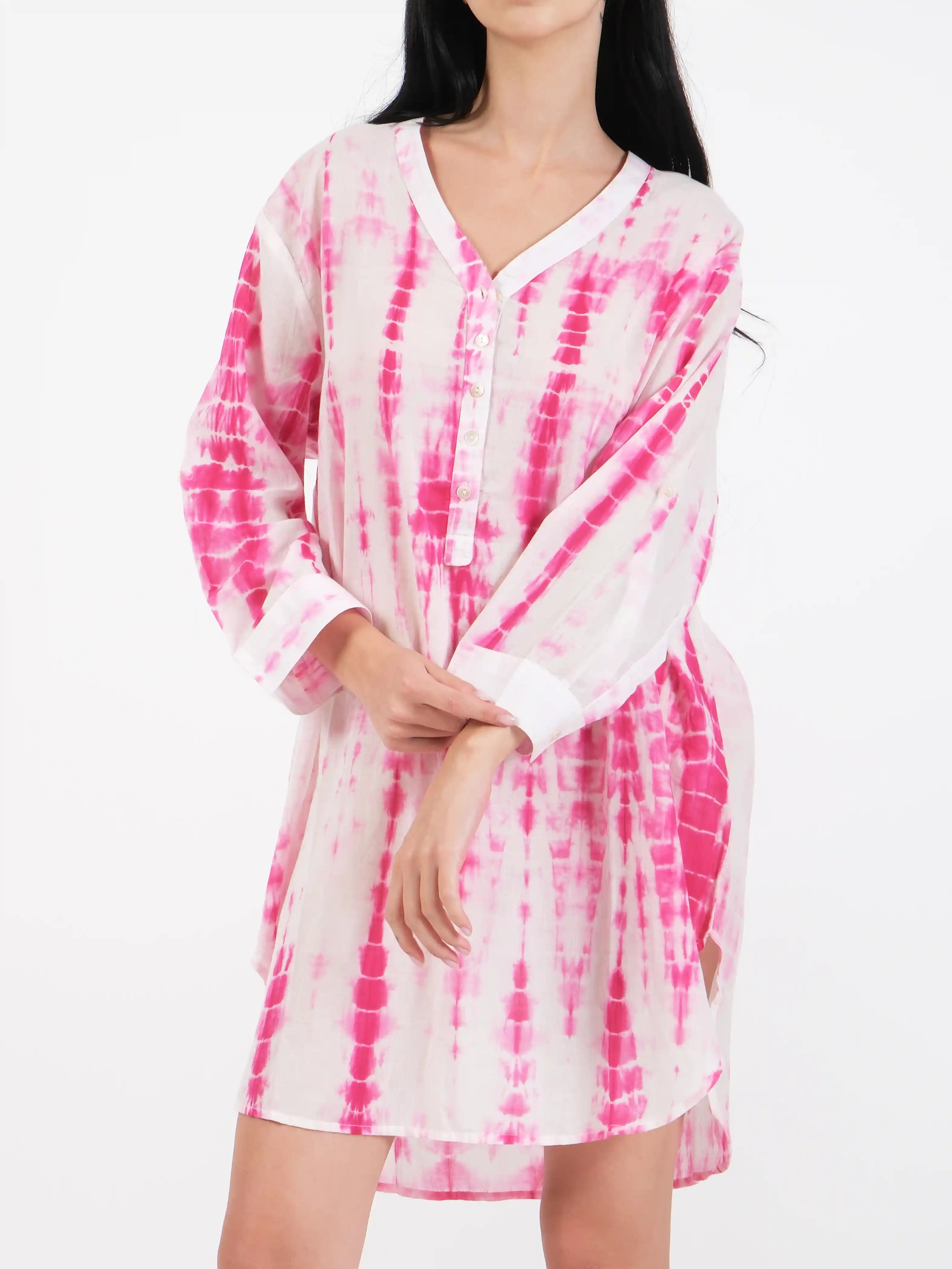 Oceane Pink Cotton Shirt