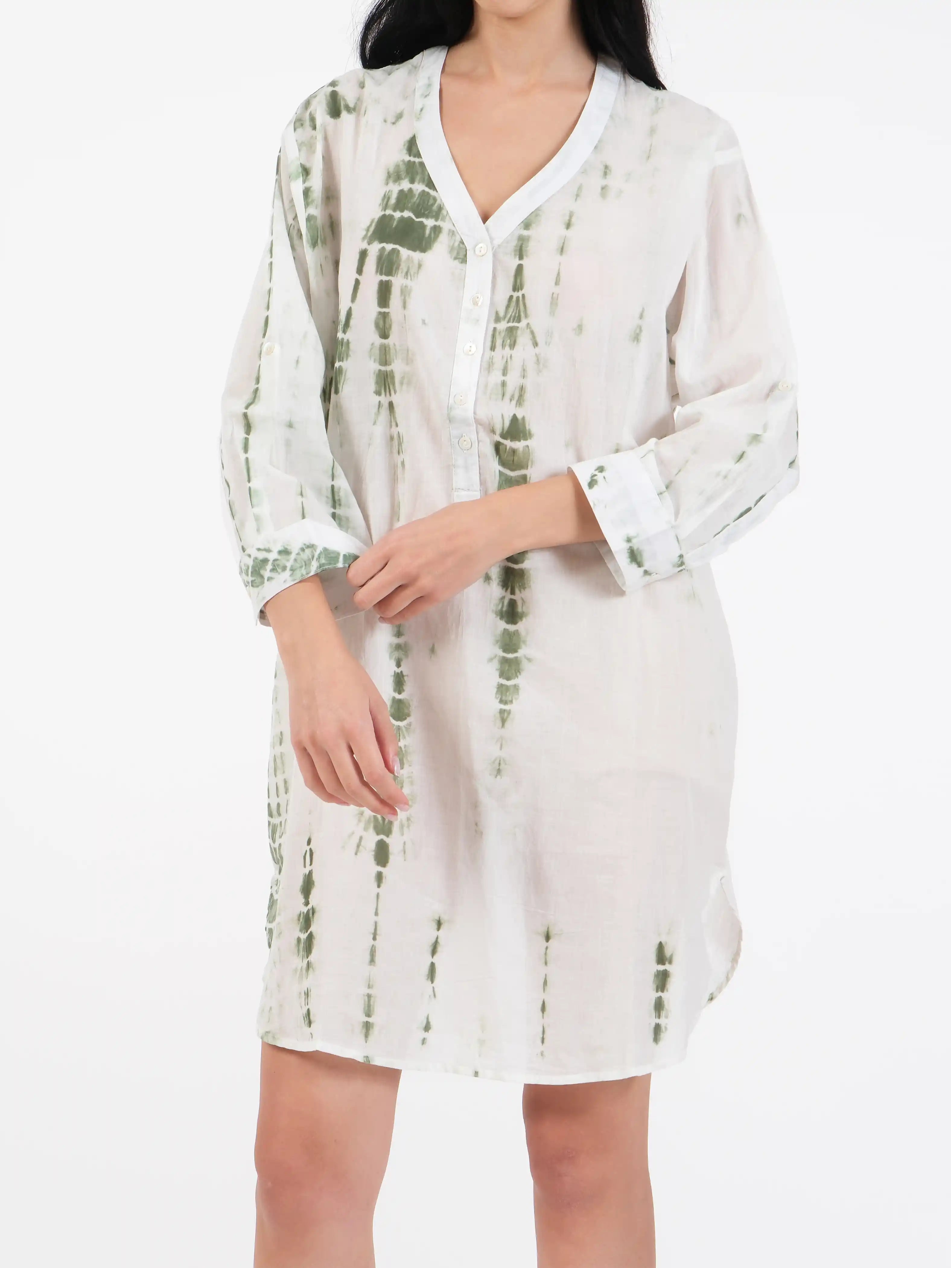 Oceane Green Cotton Shirt