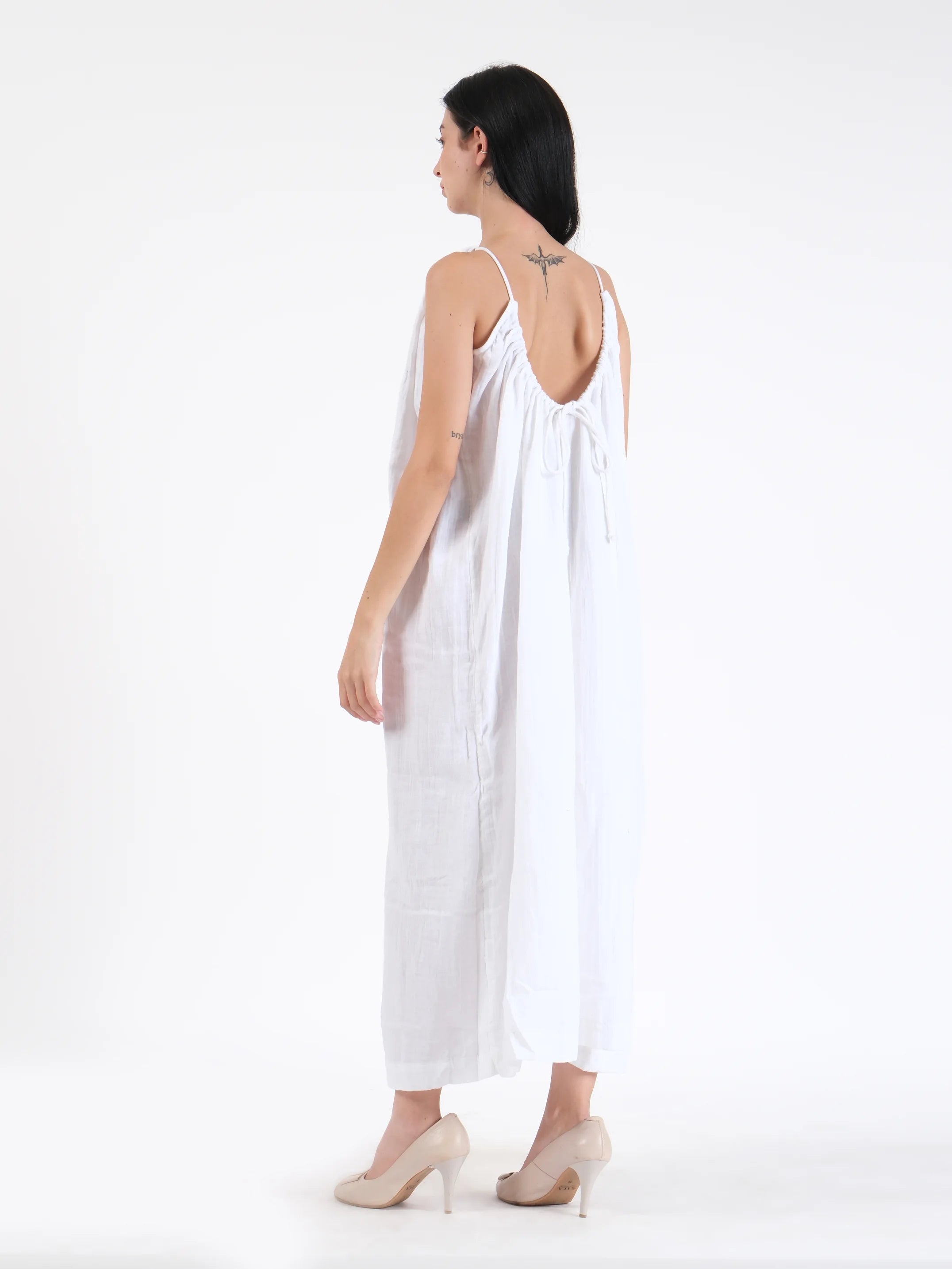 Celeste White Linen Dress