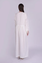 Nora White Dobby Dress