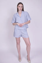Alix Blue Linen Set
