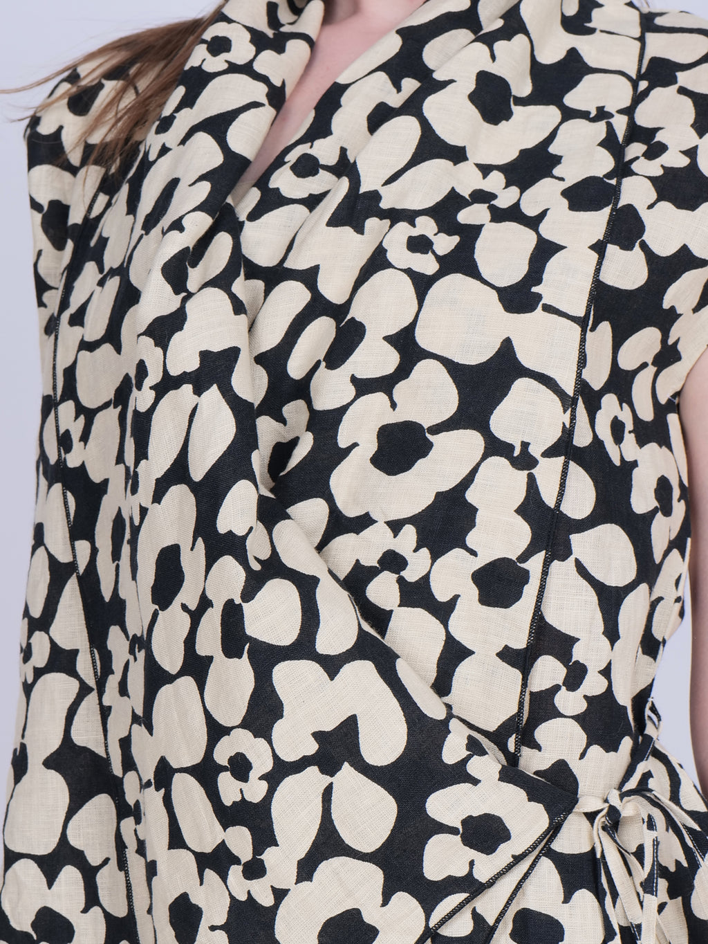 Printed French Wrap Linen Co-Ord Set