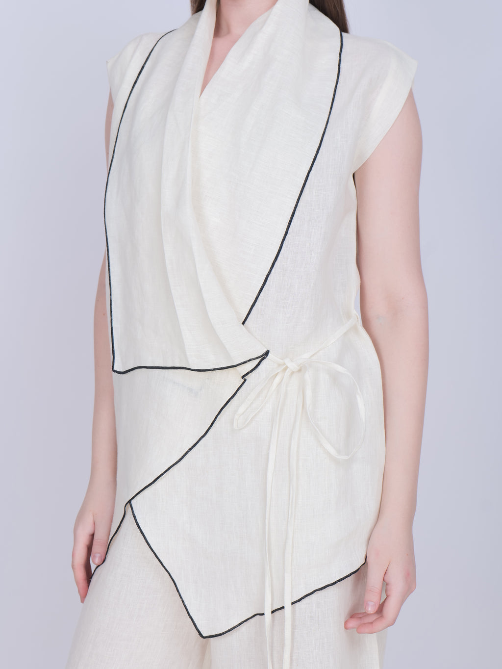French Wrap Linen Co-Ord Set