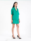 Lilou Green Cotton Short