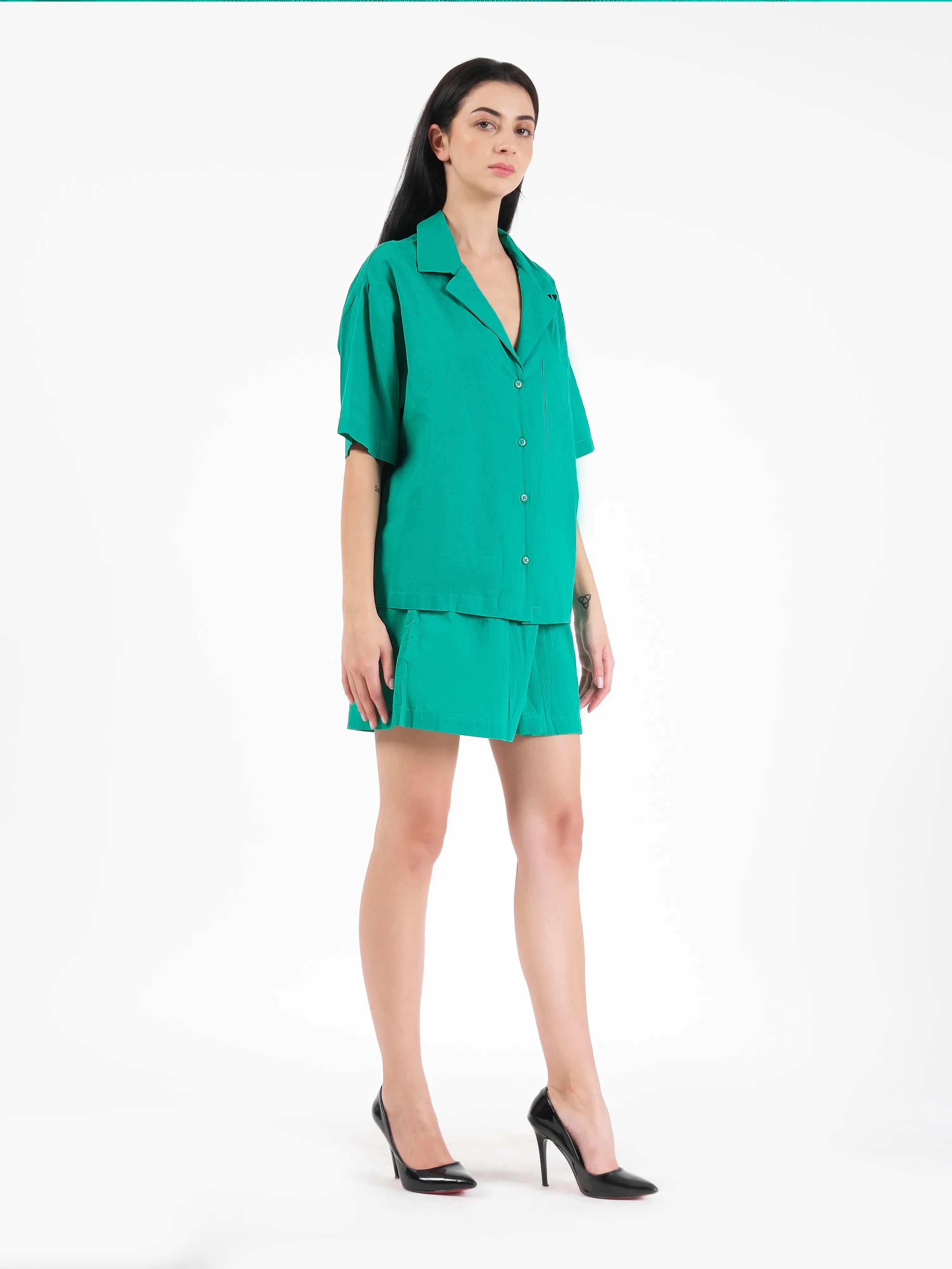Lilou Green Cotton Set
