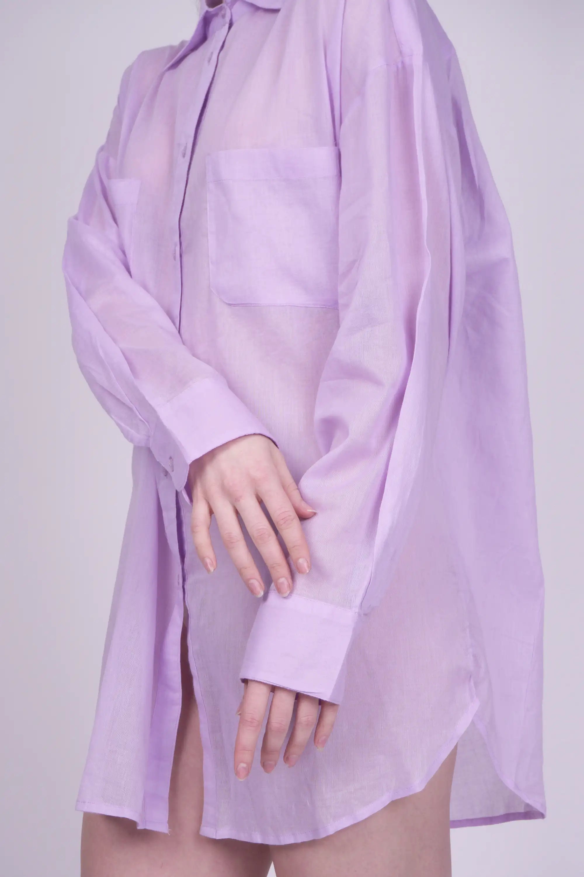 Juliette Lavender Cotton Shirt
