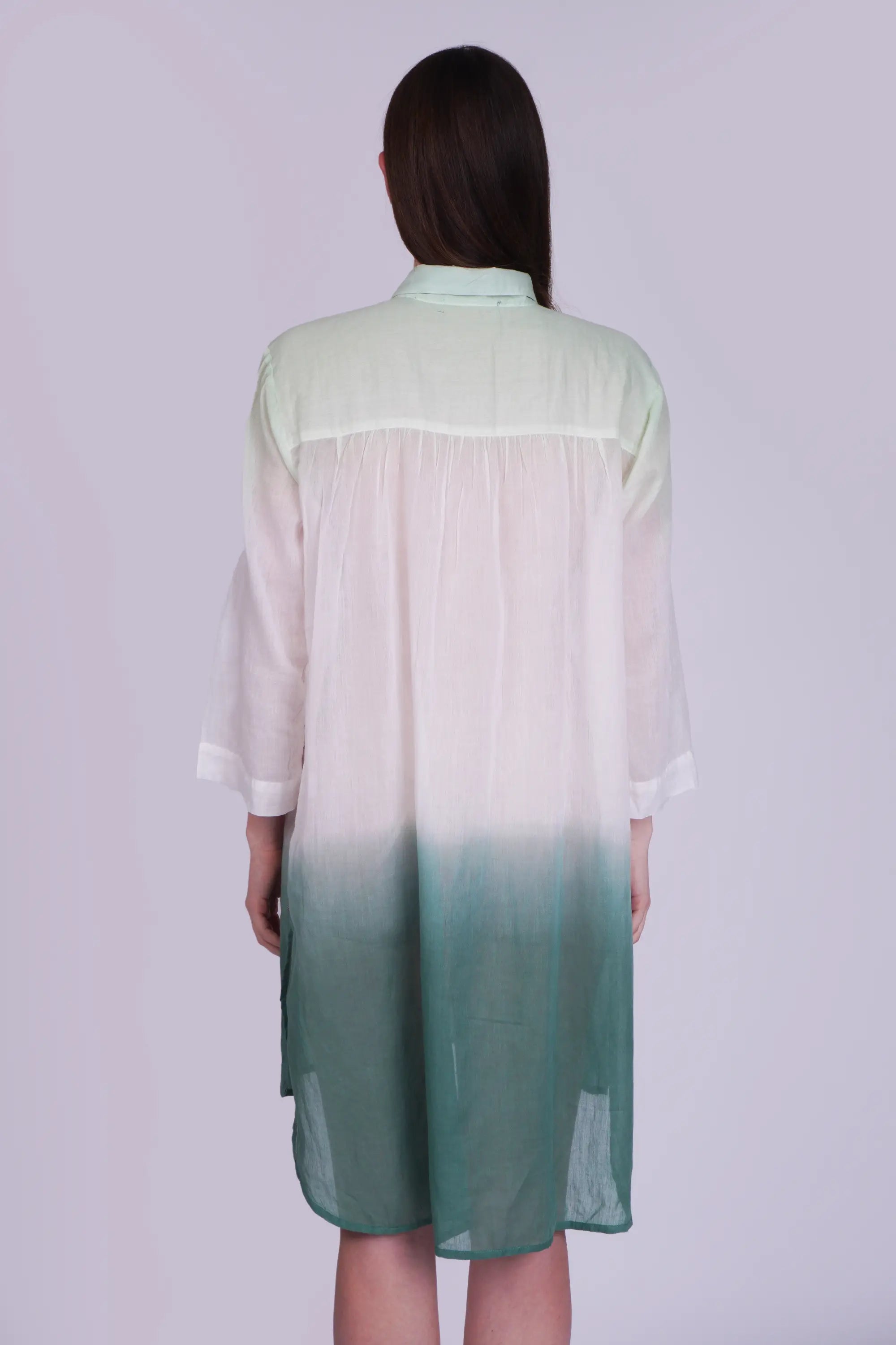 Noor Green Cotton Shirt