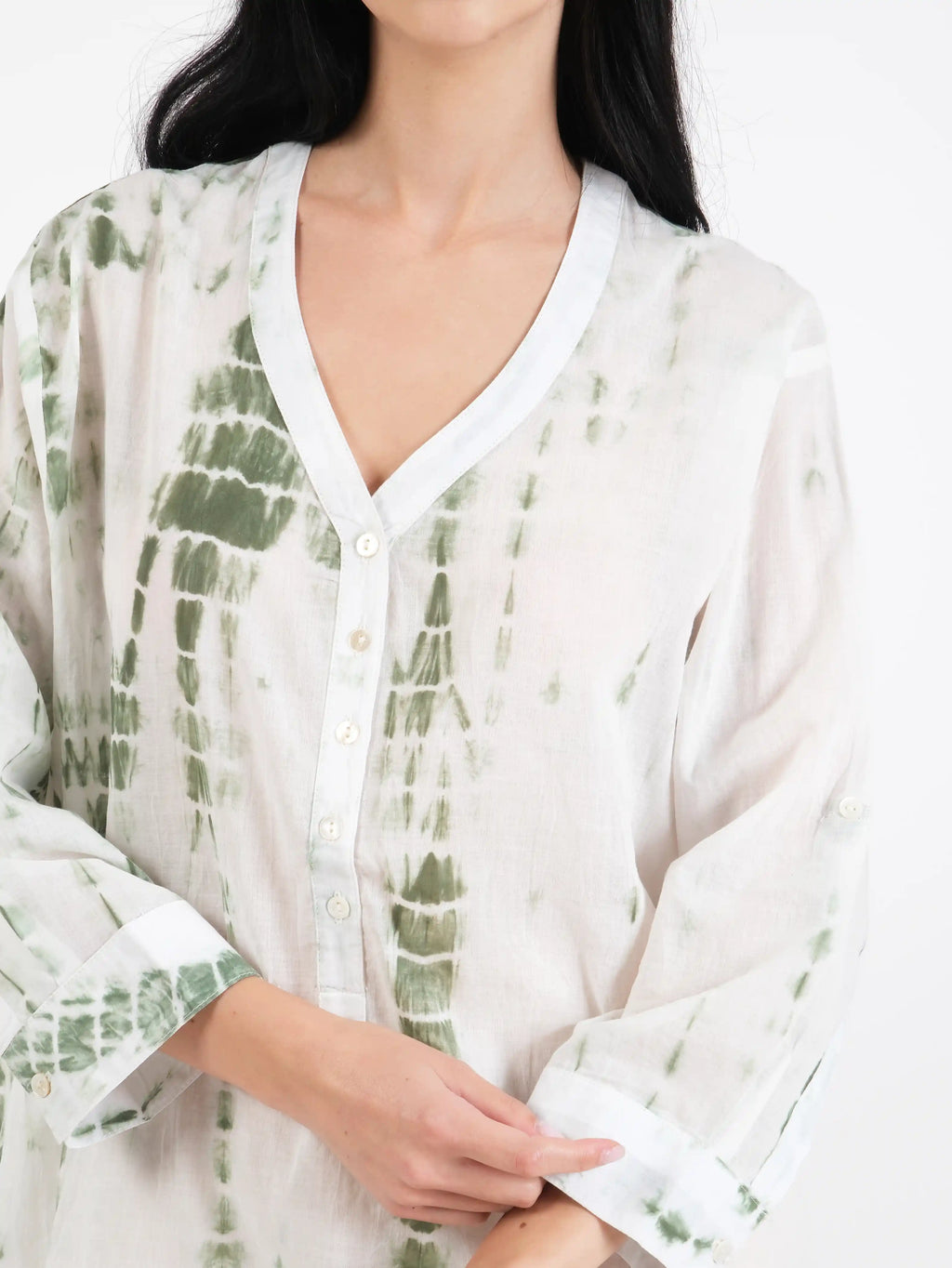 Oceane Green Cotton Shirt